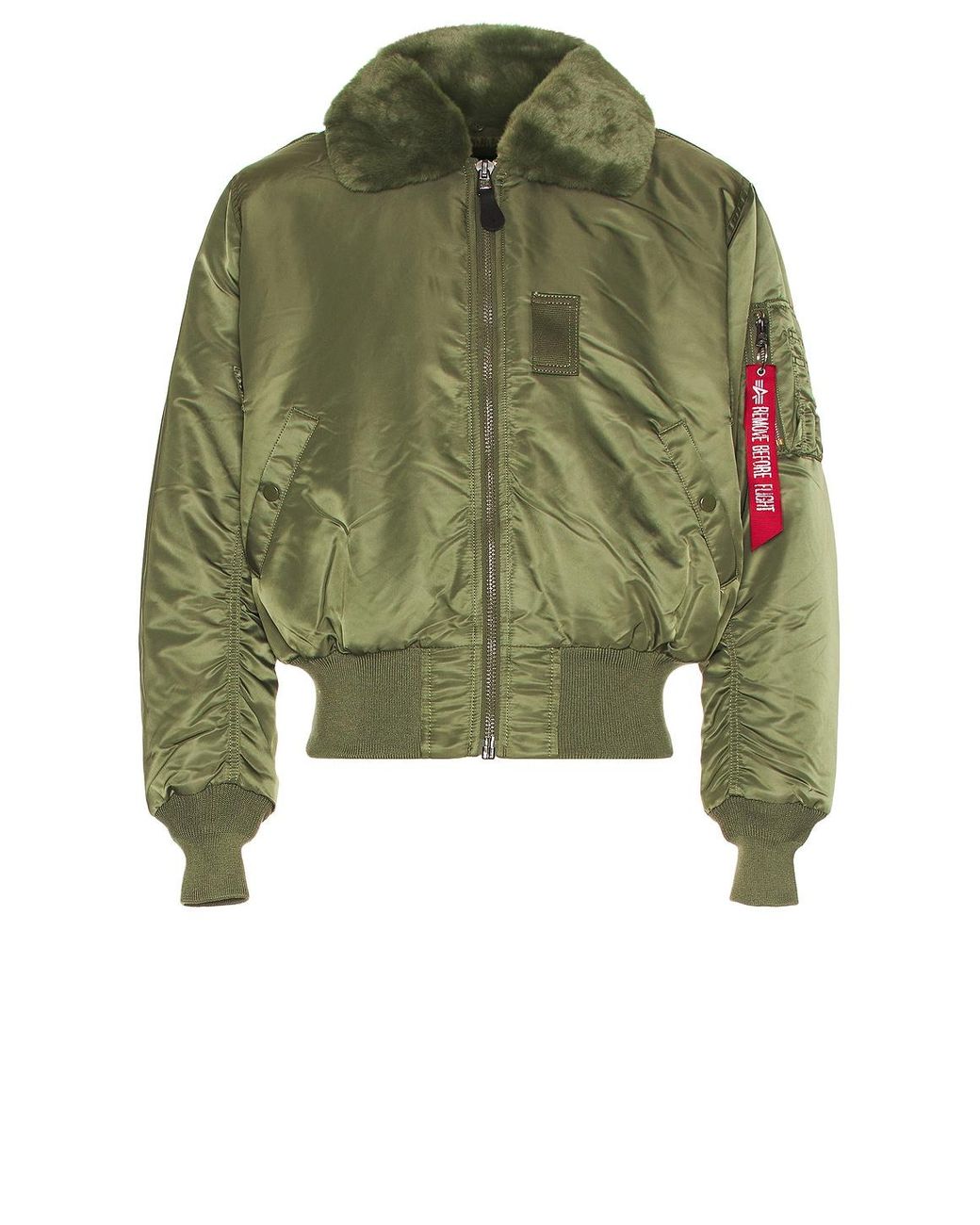 Alpha Industries Green B-15 Heritage Fit Flight Jacket for men