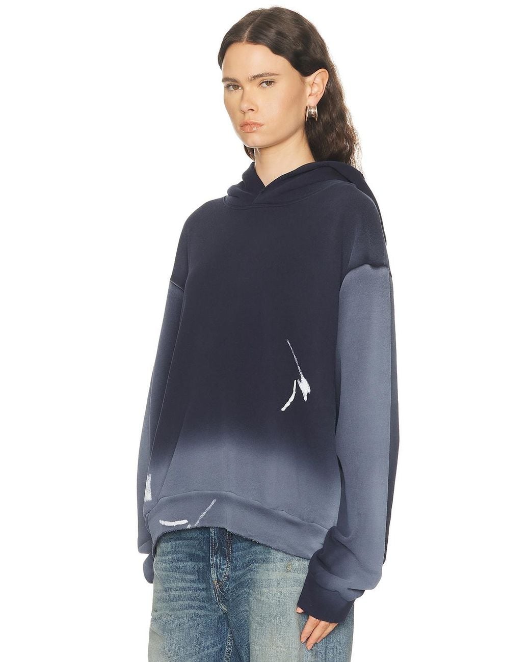 Acne Blue Bow Sweatshirt