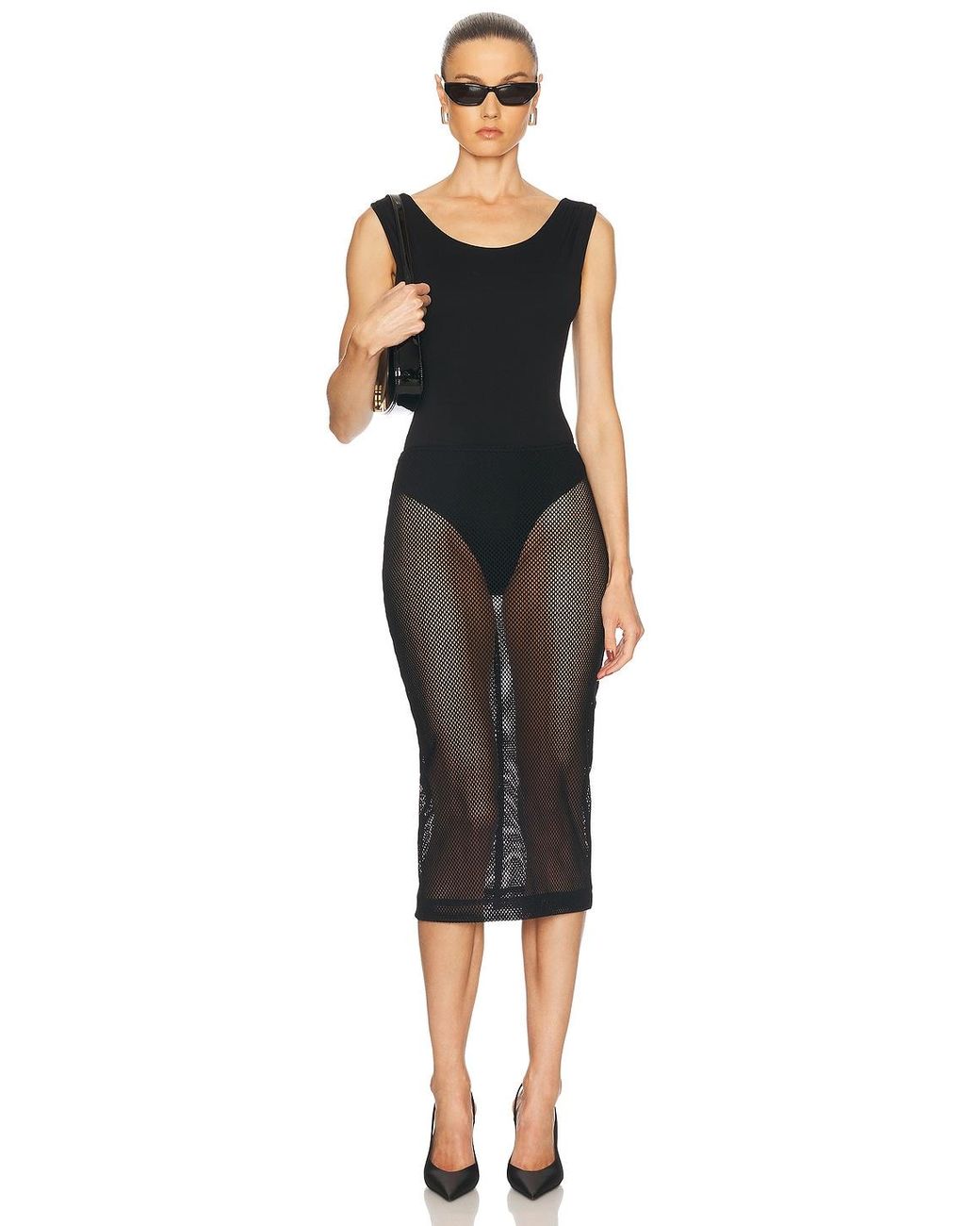 Agolde Black Ara Bodysuit