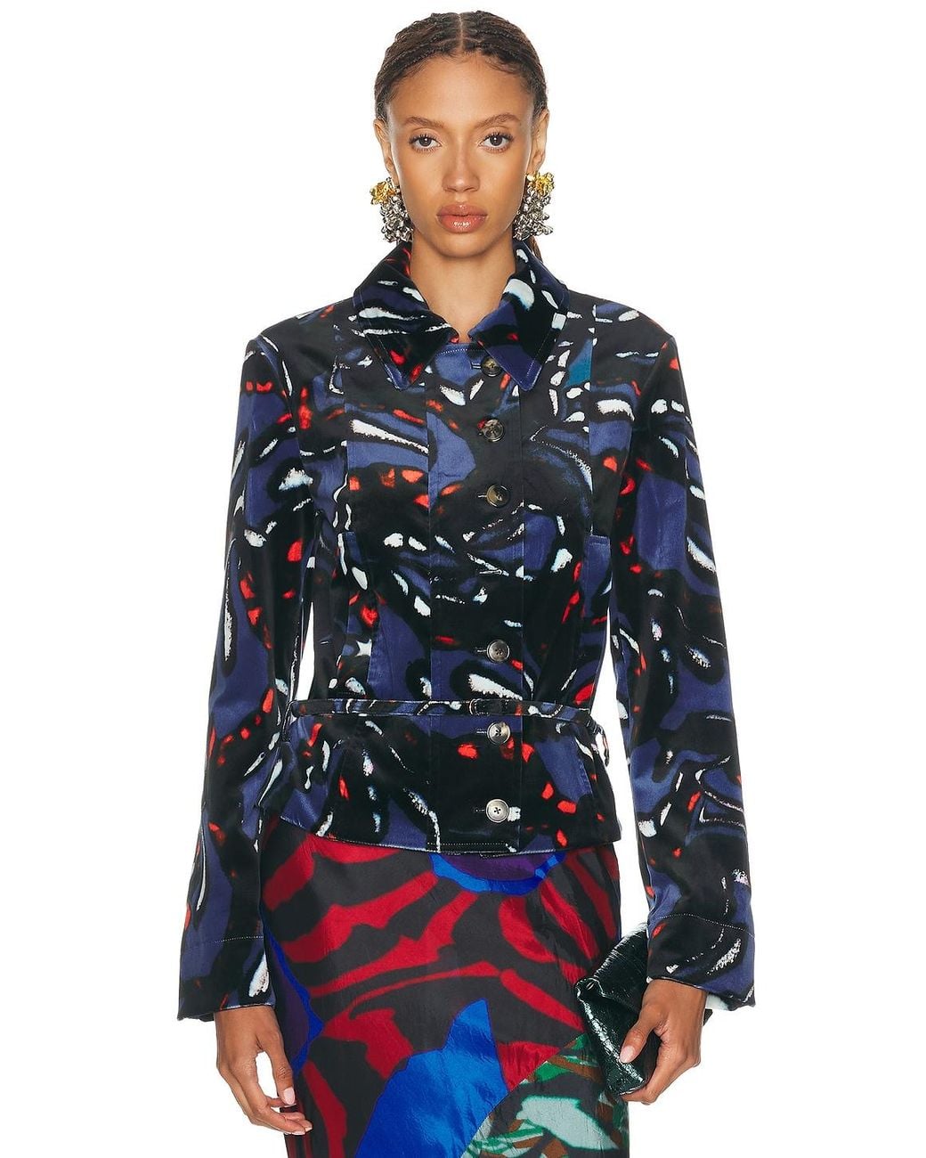 Dries Van Noten Blue Valena Jacket