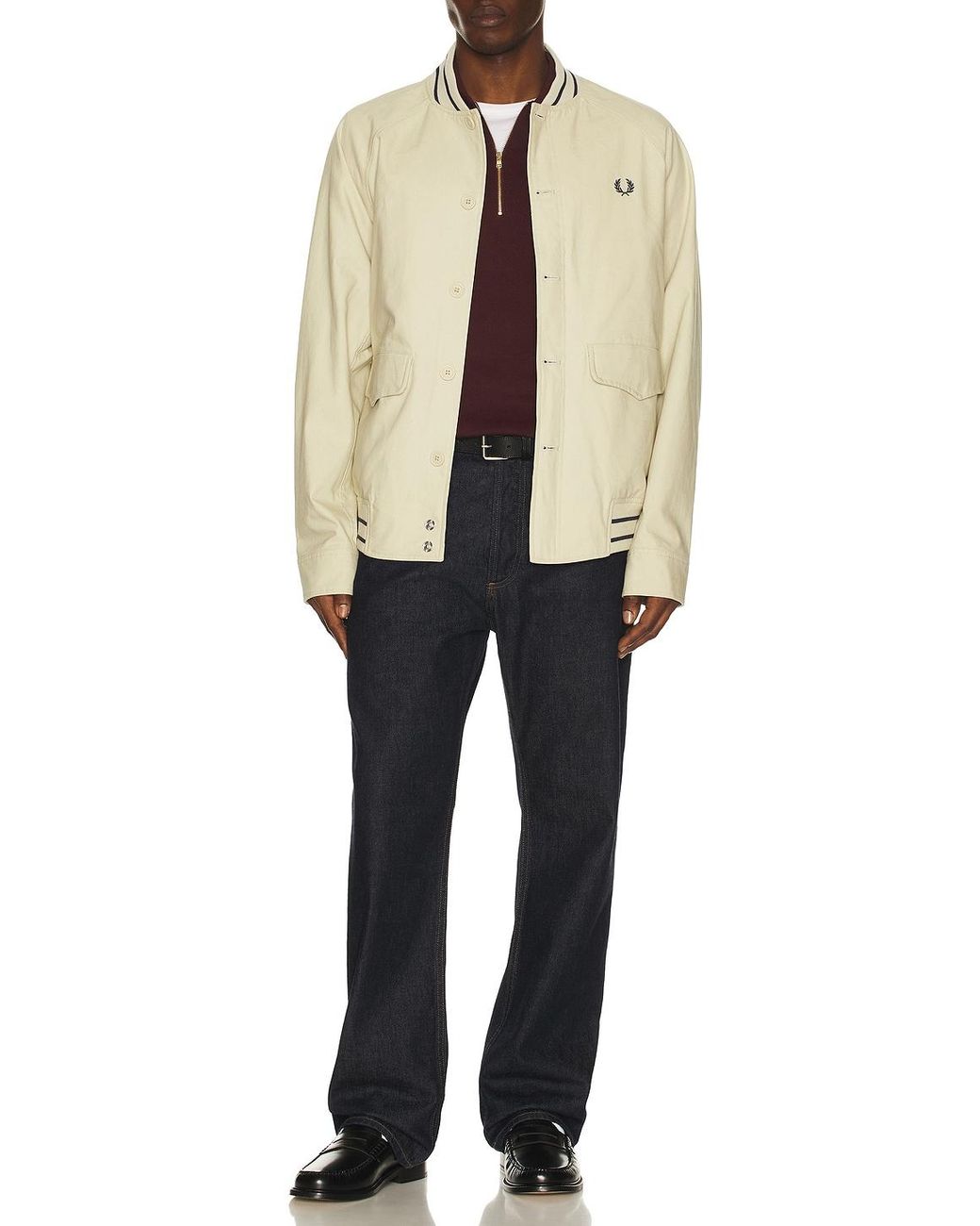 Fred Perry Natural Umpire Bomber Jacket for men