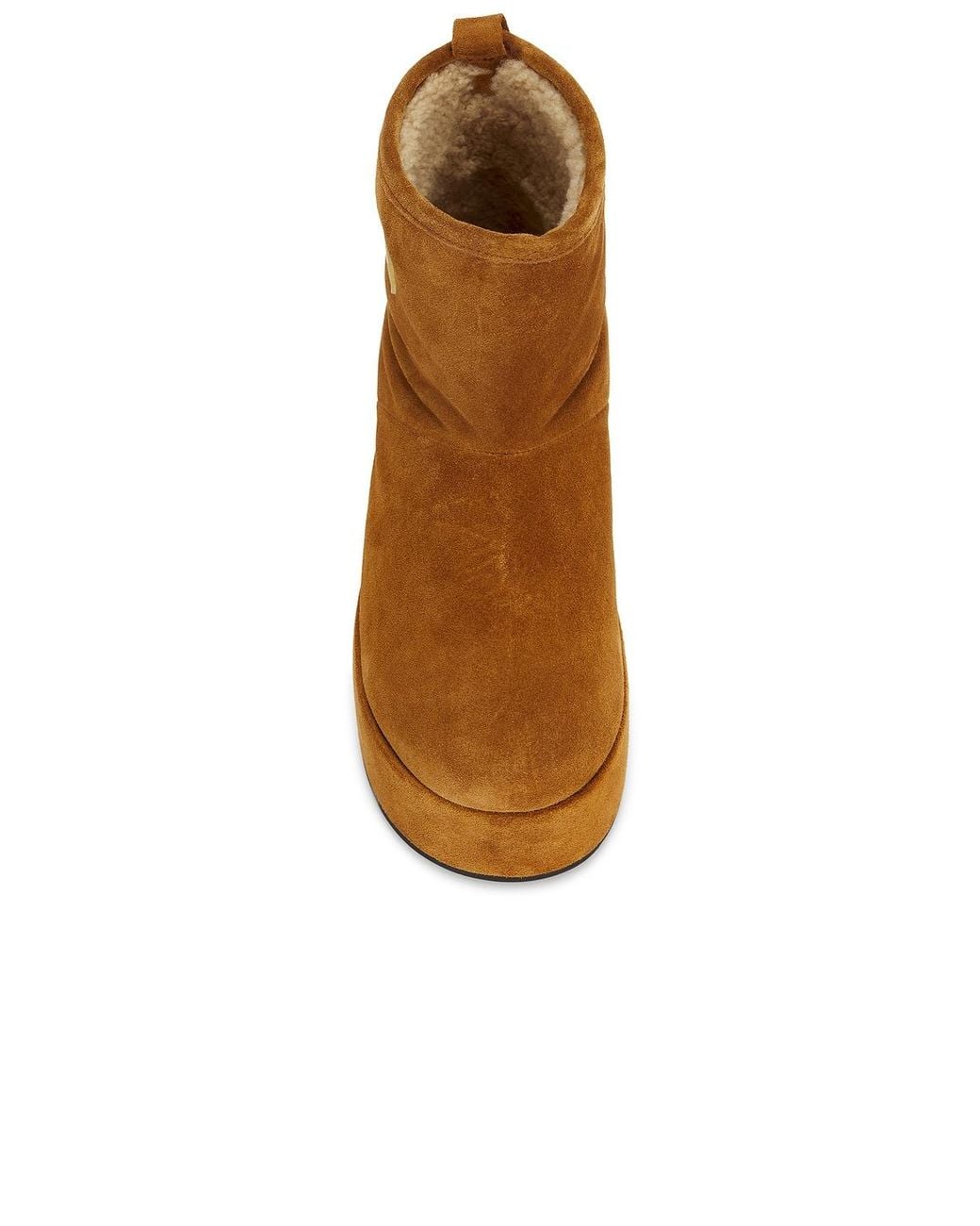 Coperni Brown Shearling Wedge Boot