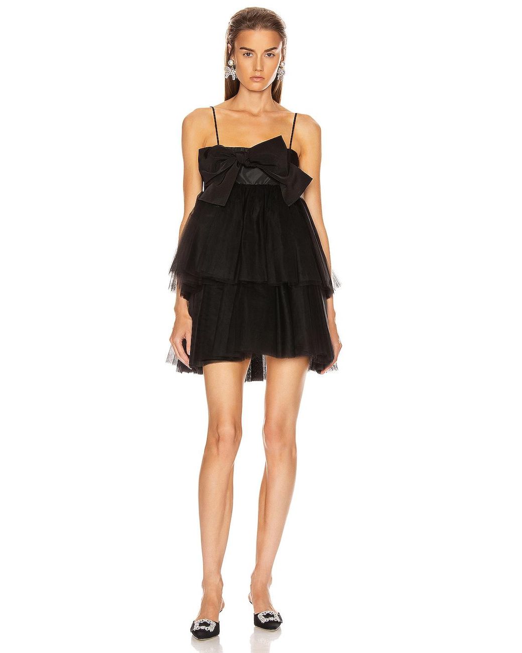 mini black tulle dress