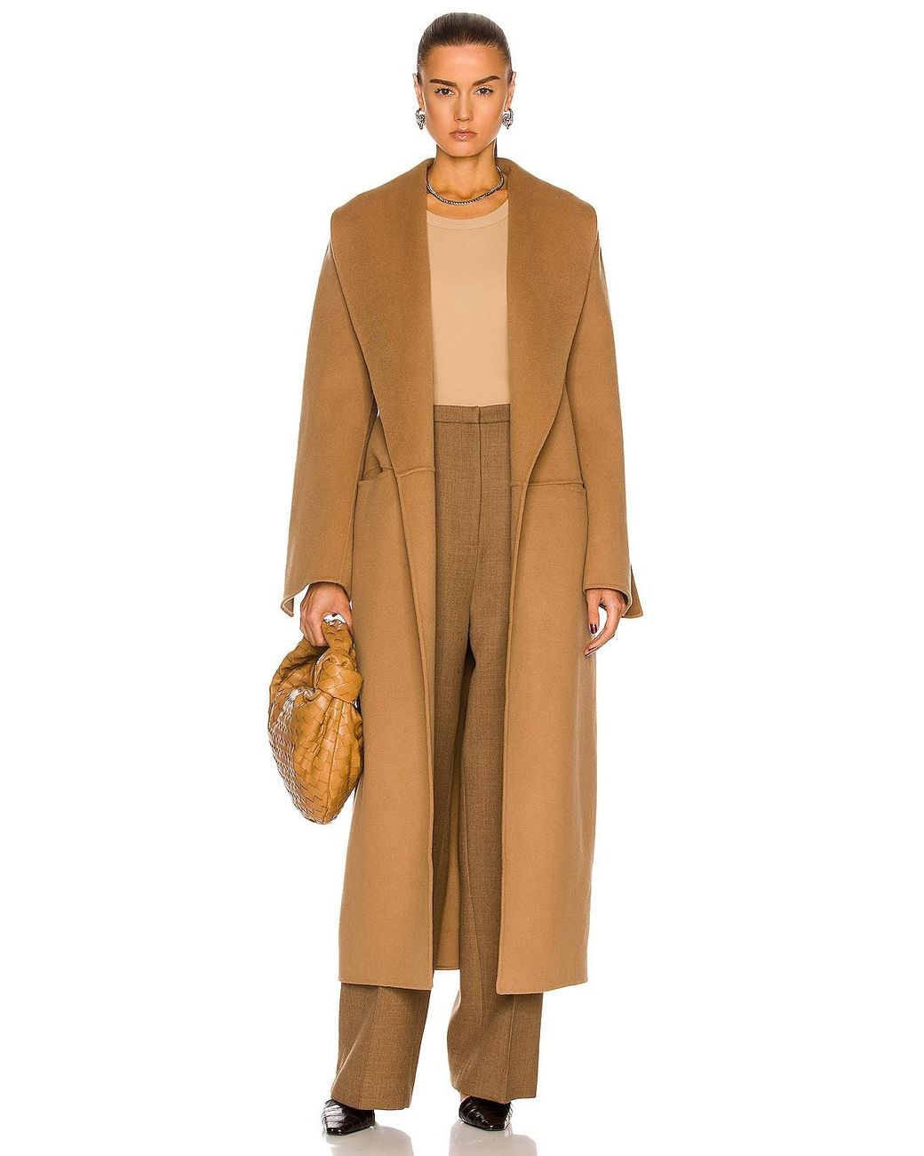 Totême Synthetic Robe Coat in Camel (Natural) | Lyst