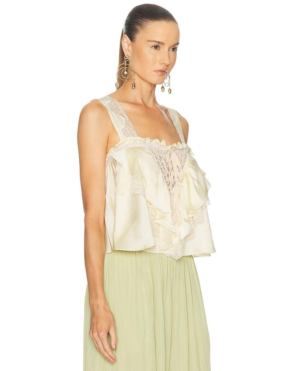 Chloé Natural Frill Cami Top