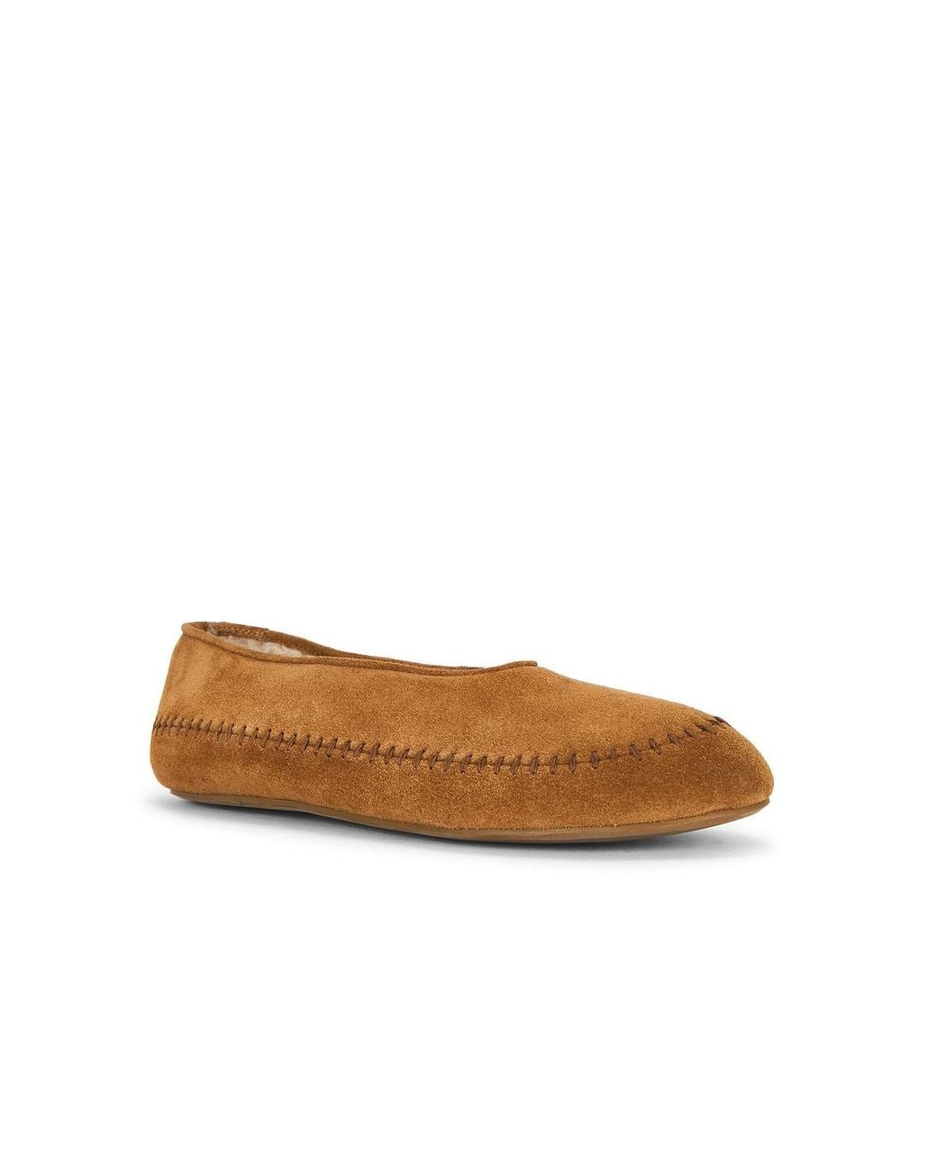 Jenni Kayne Brown Shearling Bare Flat