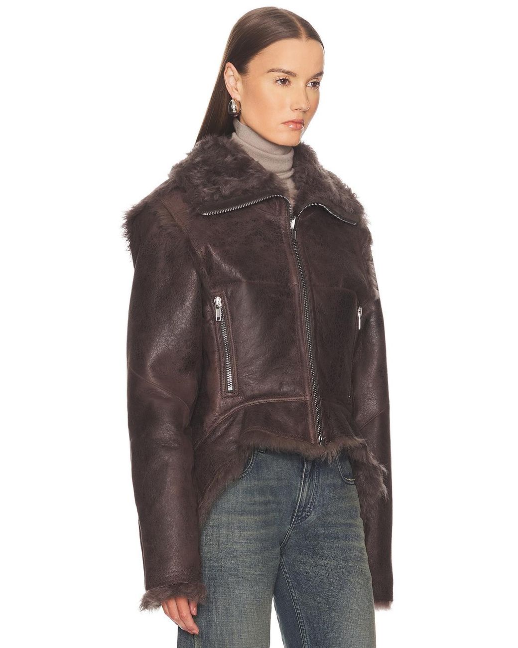 Rick Owens Reversible Exploder Jacket in Brown | Lyst