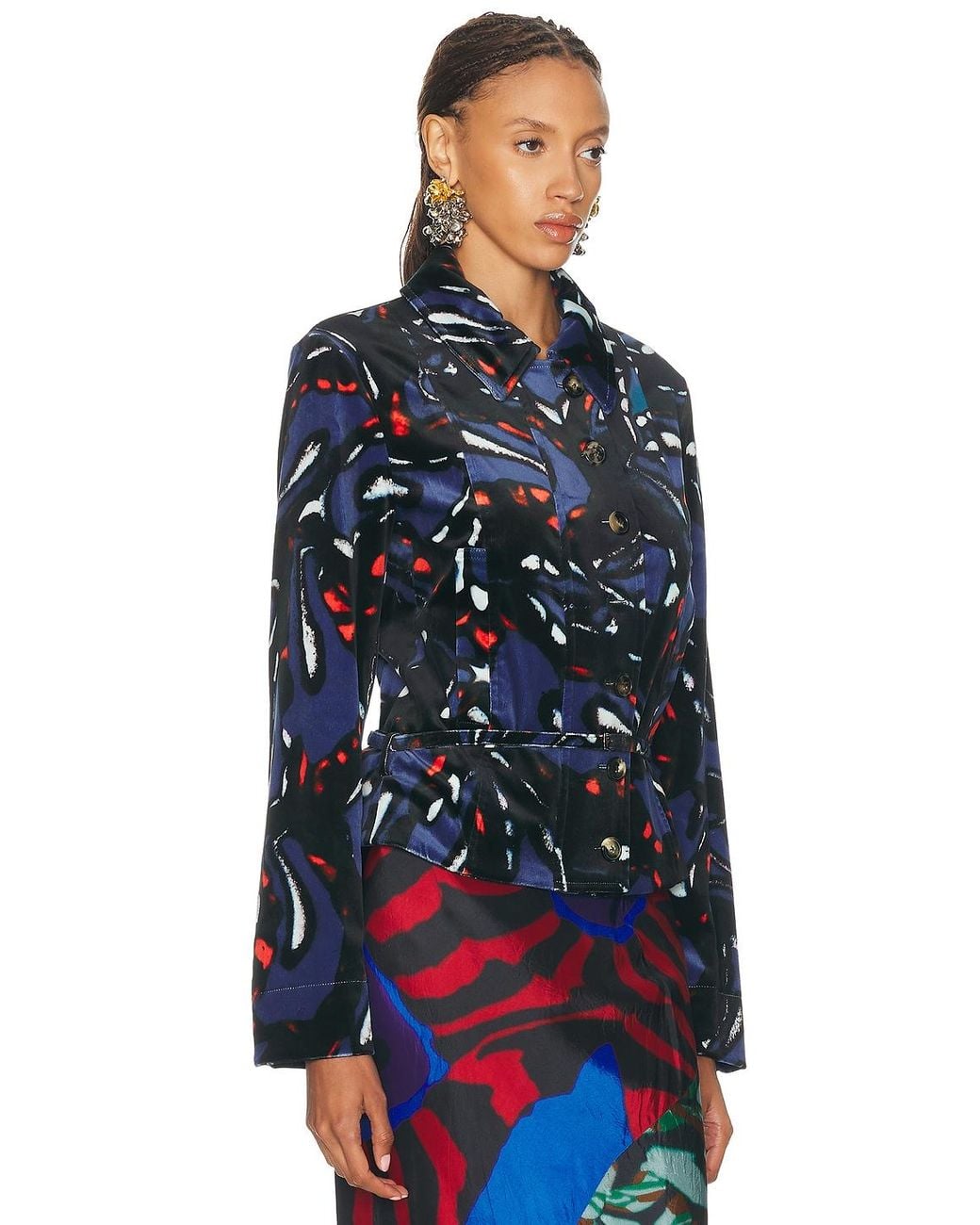 Dries Van Noten Blue Valena Jacket