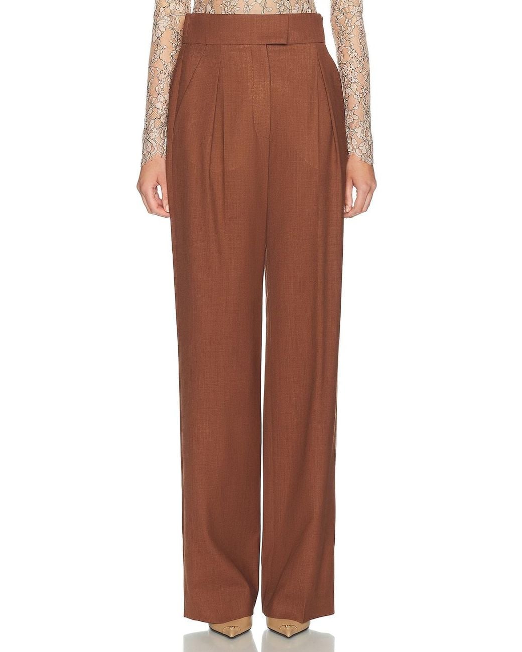 Valentino Brown Functional Suiting Pant