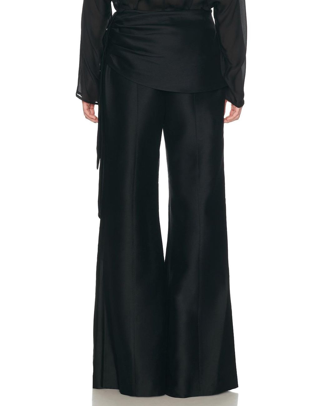 Zimmermann Black Clash Draped Flare Pant
