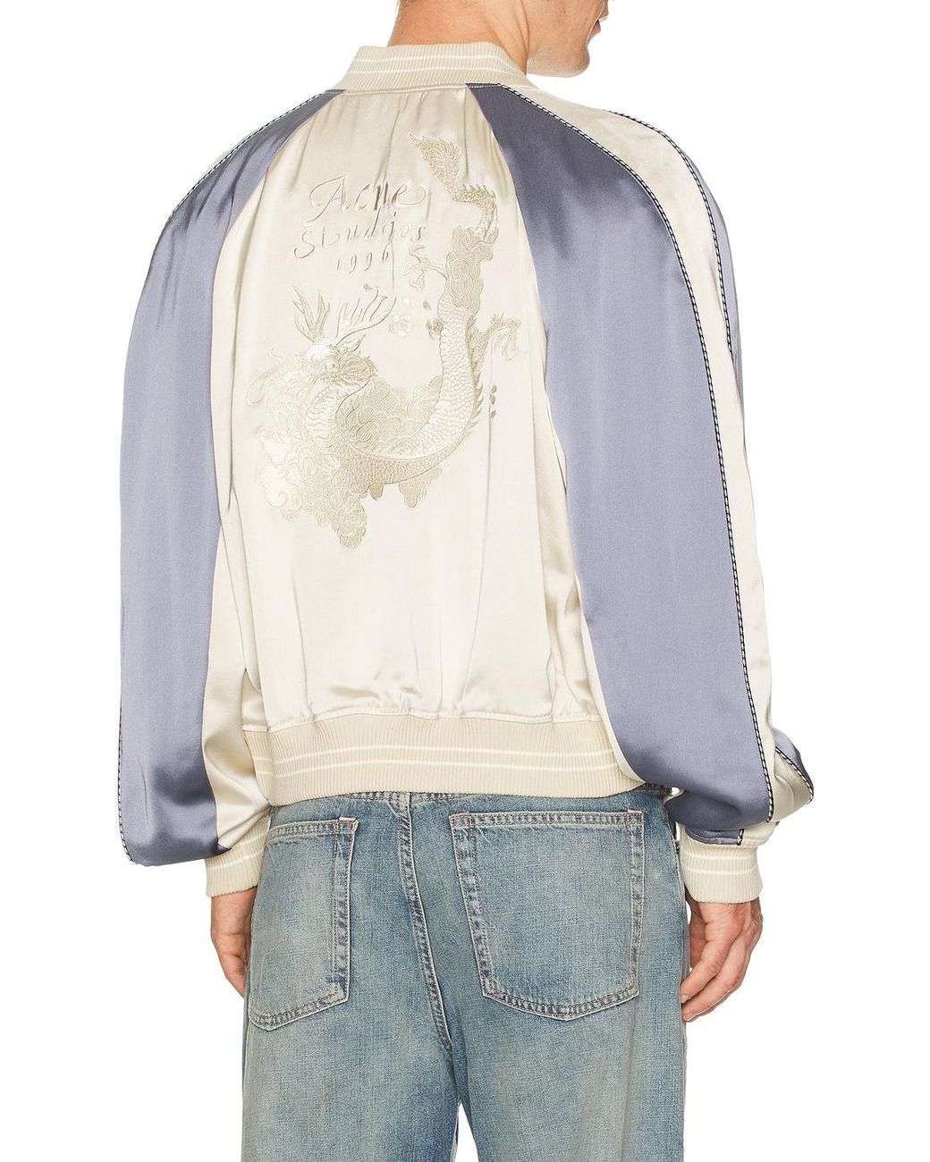 Acne Blue Oskol Dragon Jacket for men