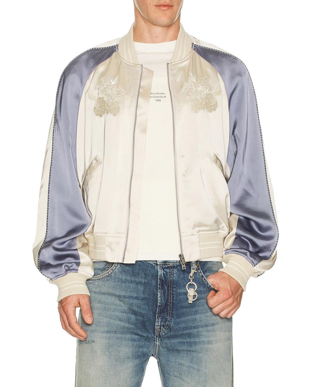 Acne Blue Oskol Dragon Jacket for men