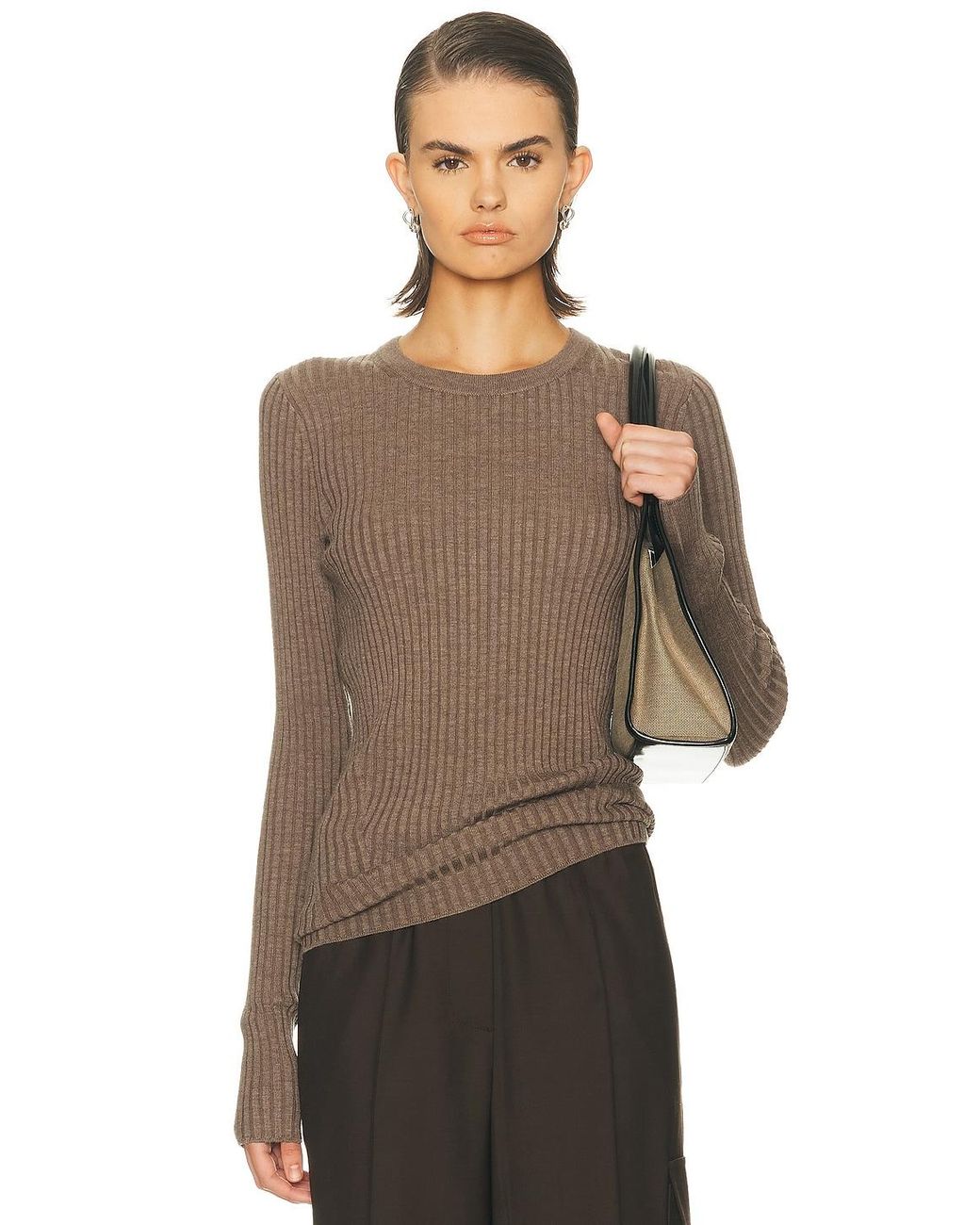 Helmut Lang Multicolor Open Back Ribbed Top