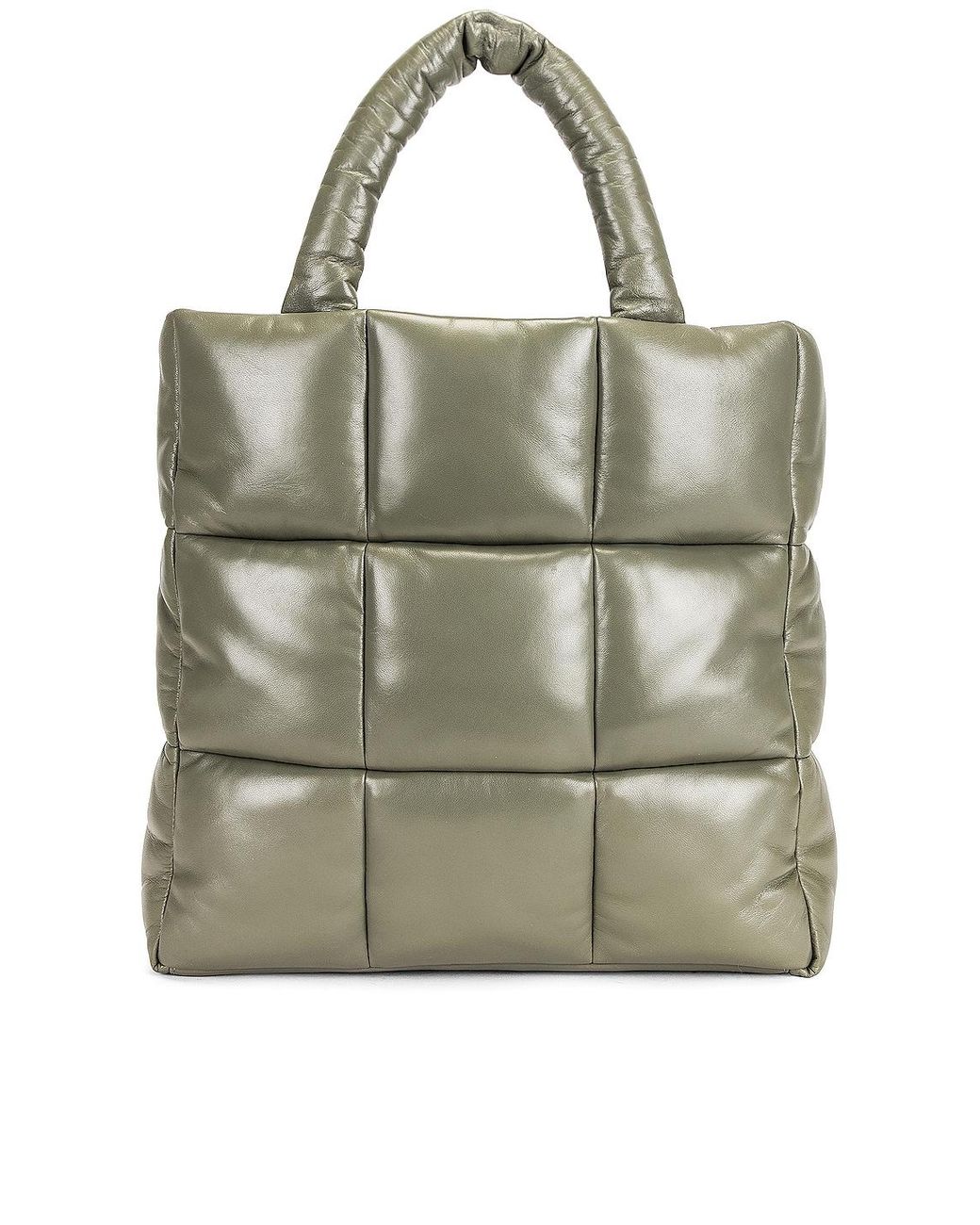 Stand Studio Assante Leather Puffy Bag in Green | Lyst