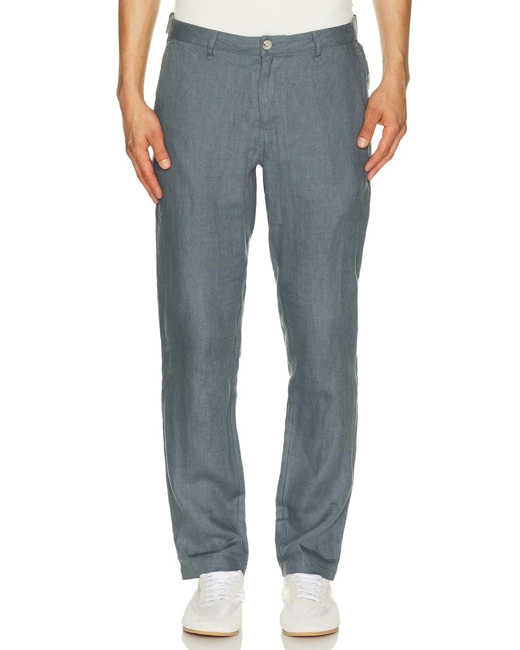 Onia Blue Linen Trouser for men