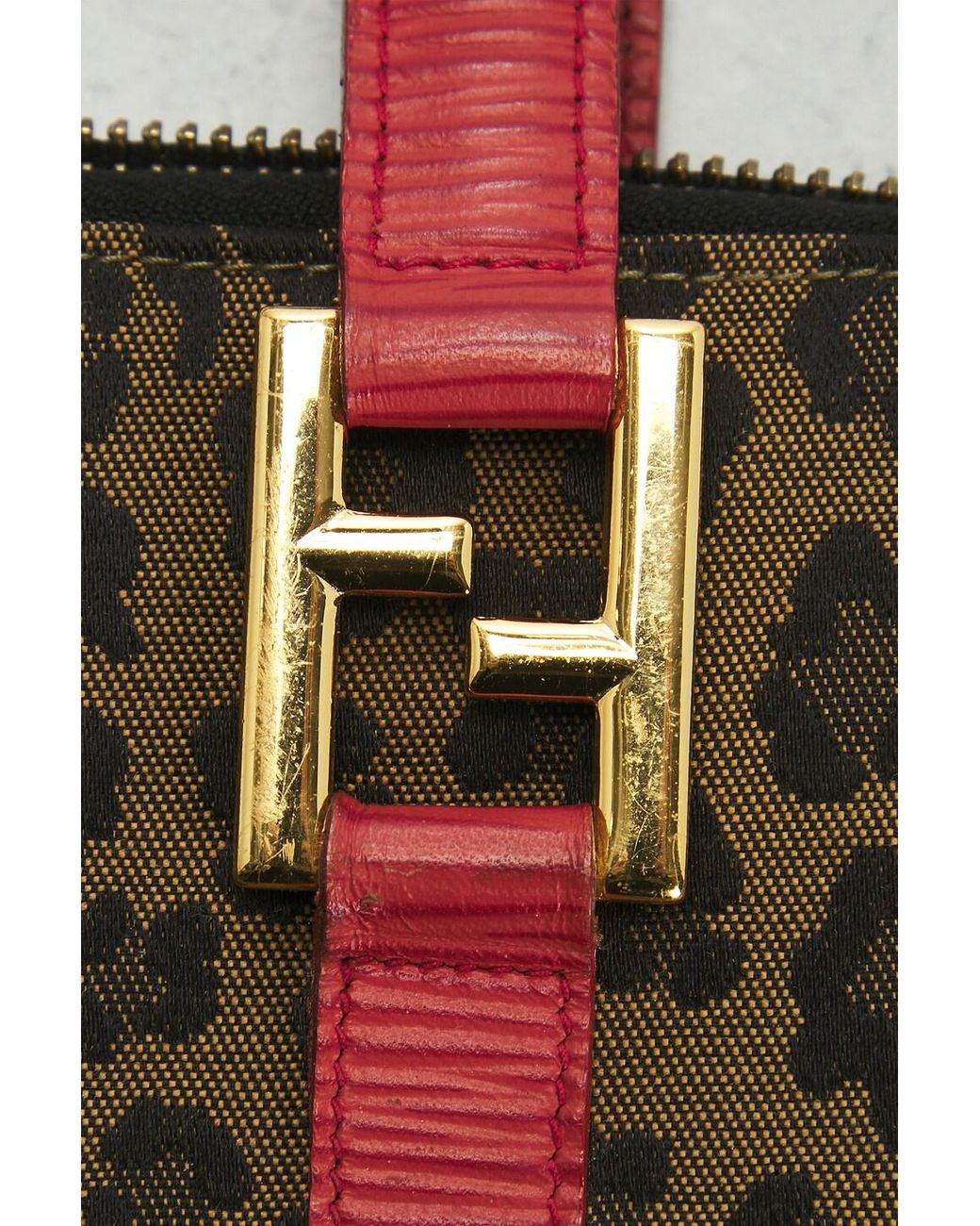 Fendi Red Cheetah Handbag