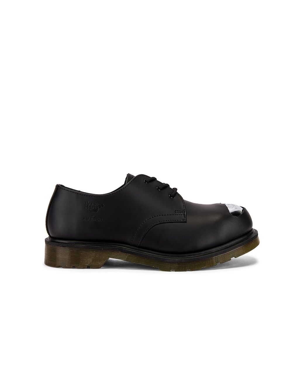 Raf Simons X Dr. Martens Cut Out Steel Toe Shoes in Black for Men | Lyst