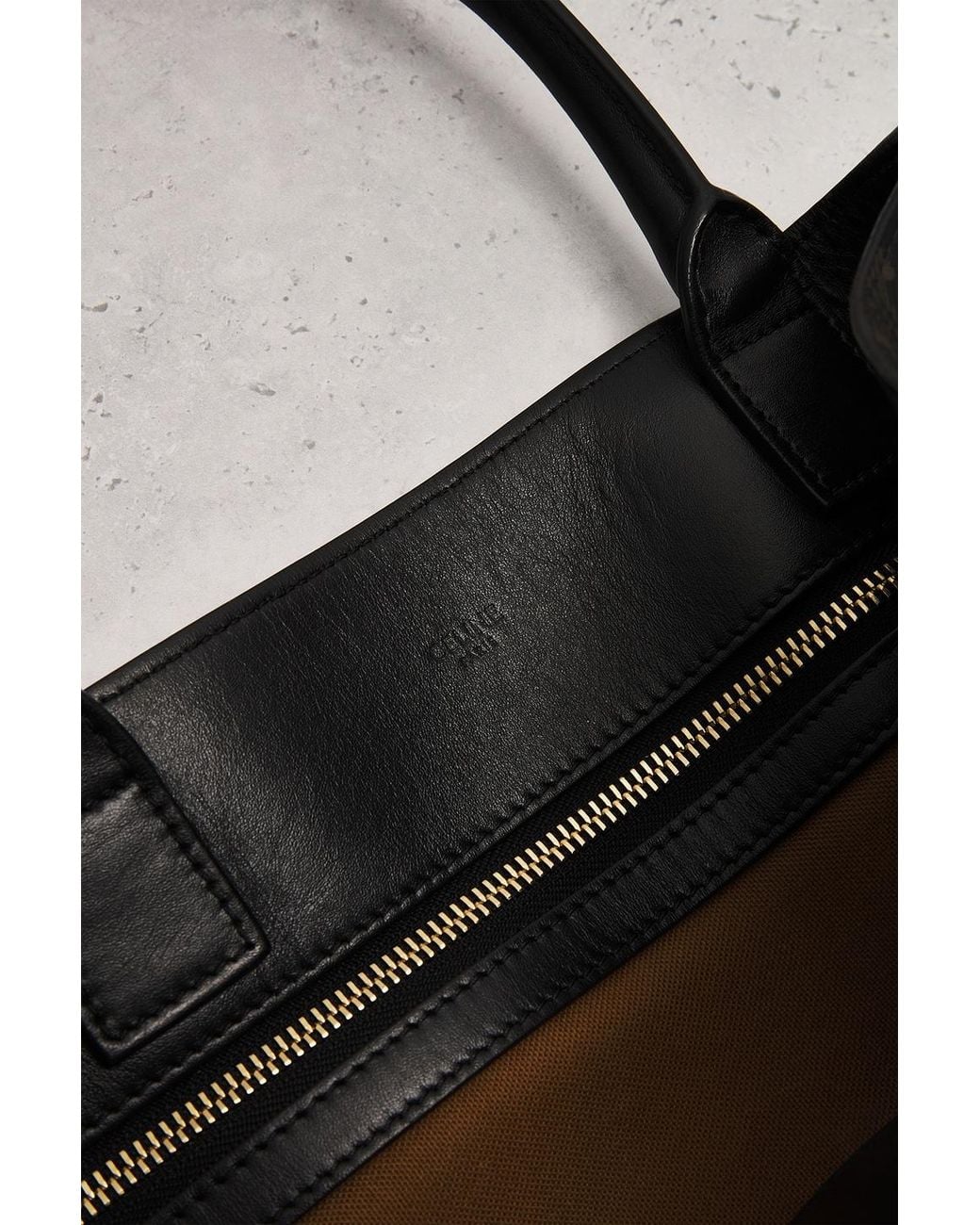 Céline Black Triomphe Vertical Cabas Tote Bag