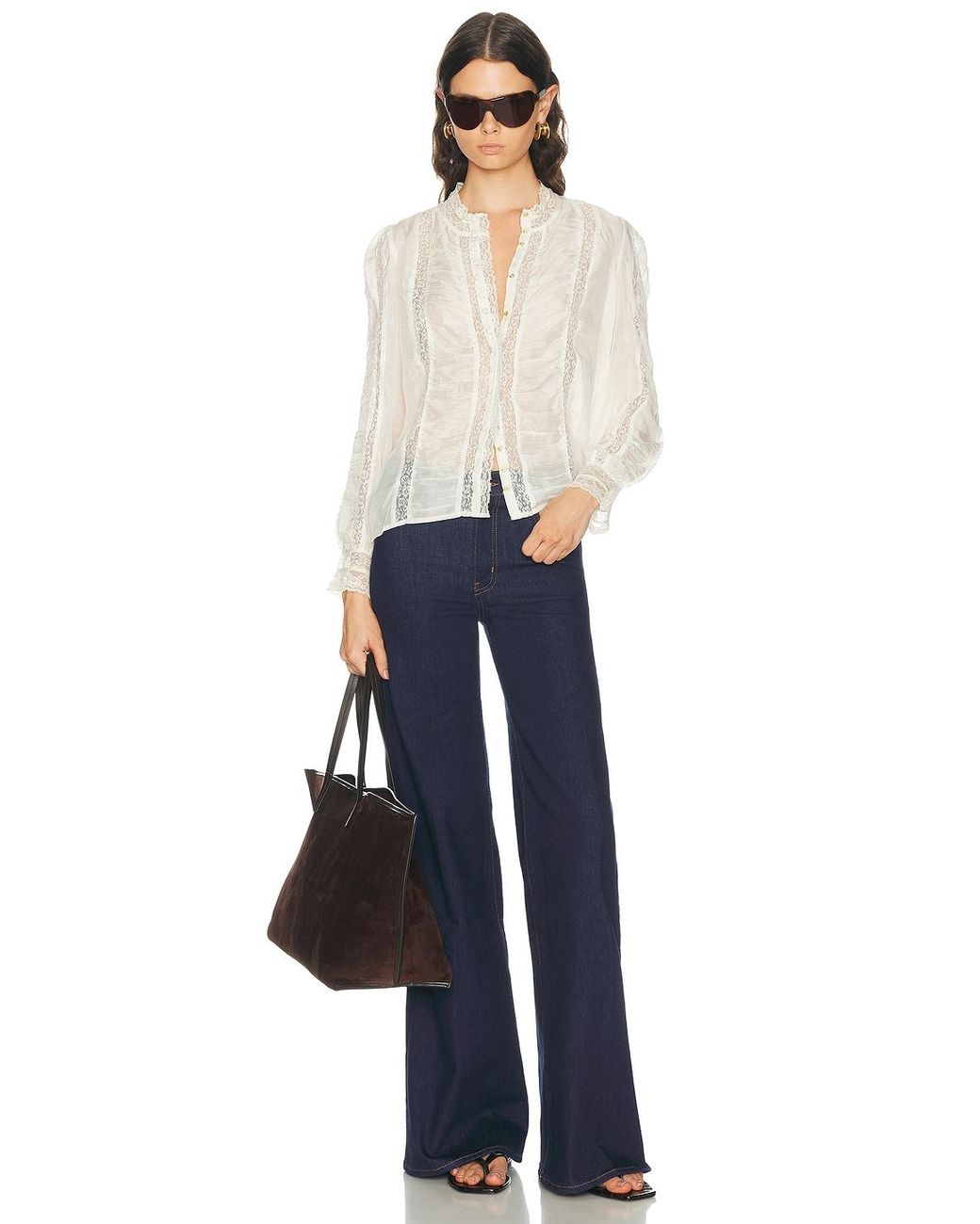 LoveShackFancy White Jacque Top