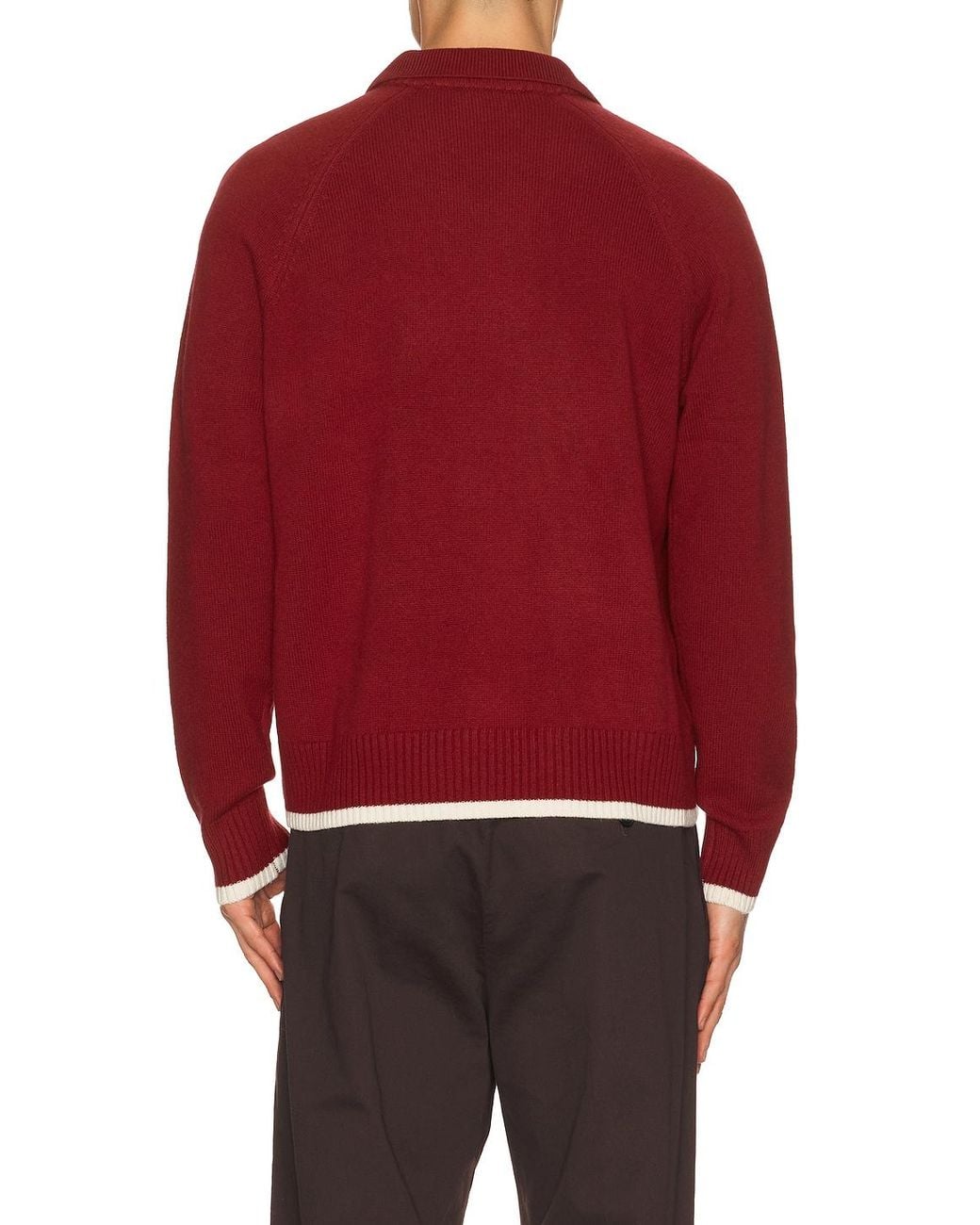 Palm Trees Rappers Palm Angels Palm Tree Knit Loose V Neck Polo in Red for Men | Lyst