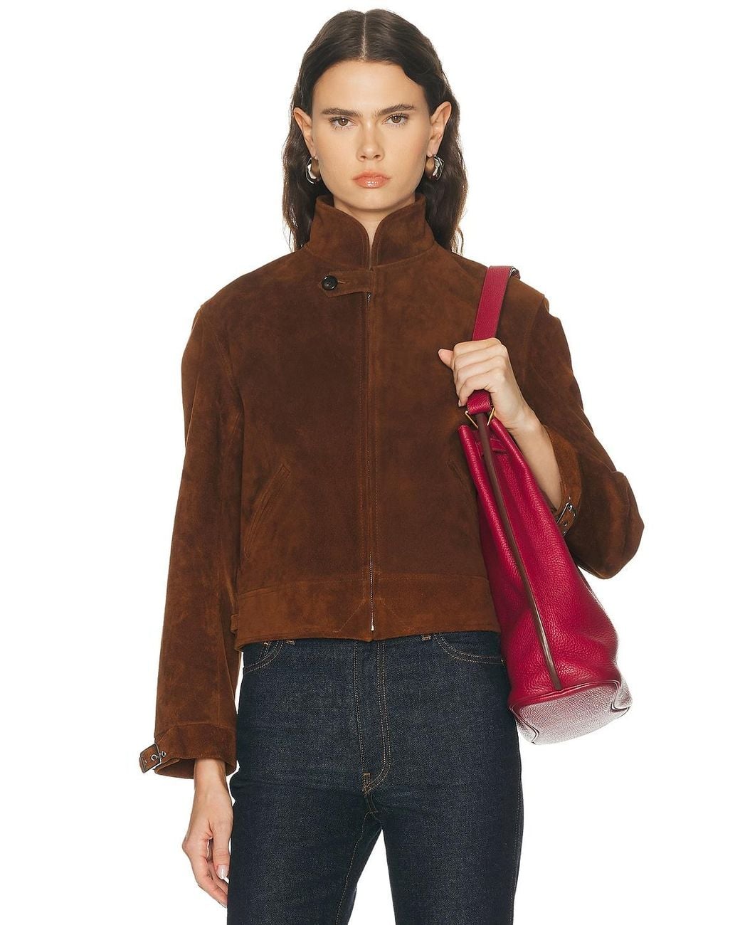 Bode Red Suede Howard Jacket