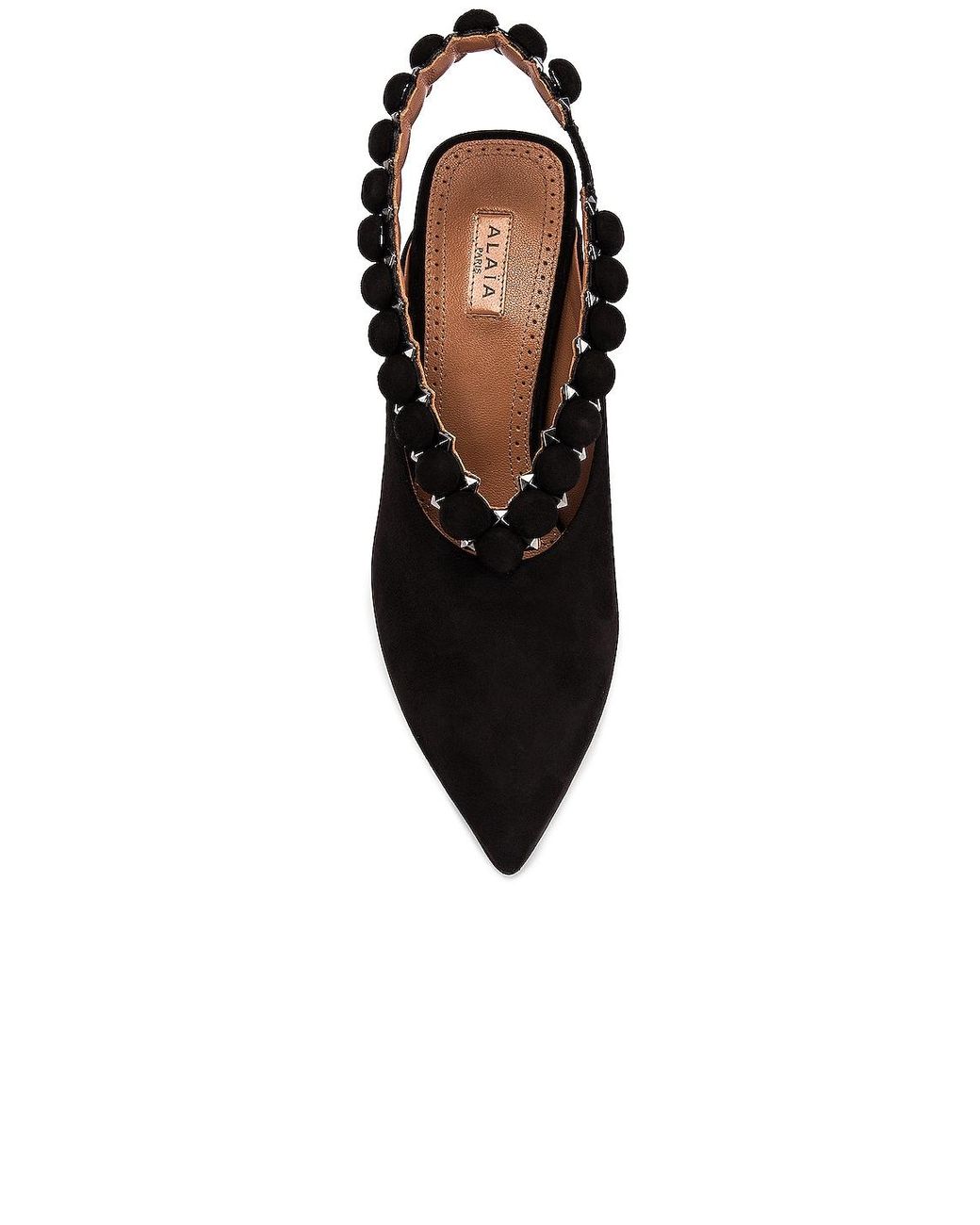 Alaïa Black Mini Bombe Ankle Strap Pump