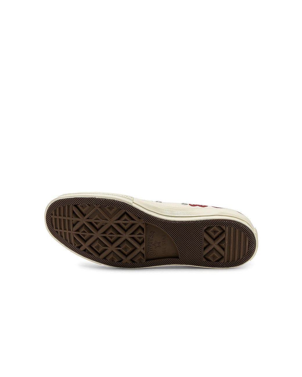 COMME DES GARÇONS PLAY White Chuck 70 Ox "Multi Hearts" Sneakers