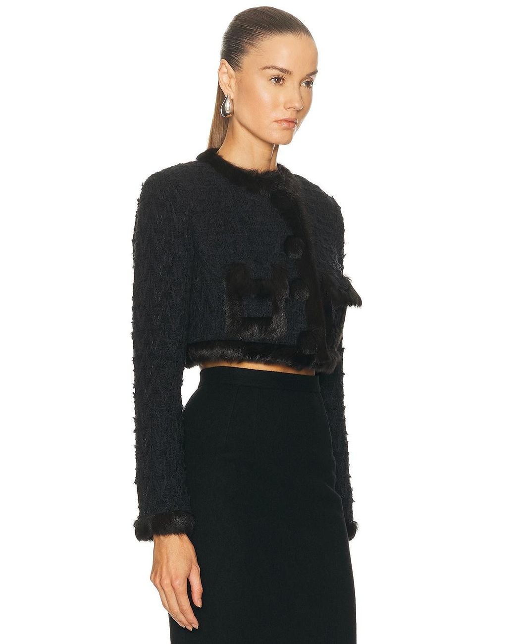 Dolce & Gabbana Black Cropped Jacket