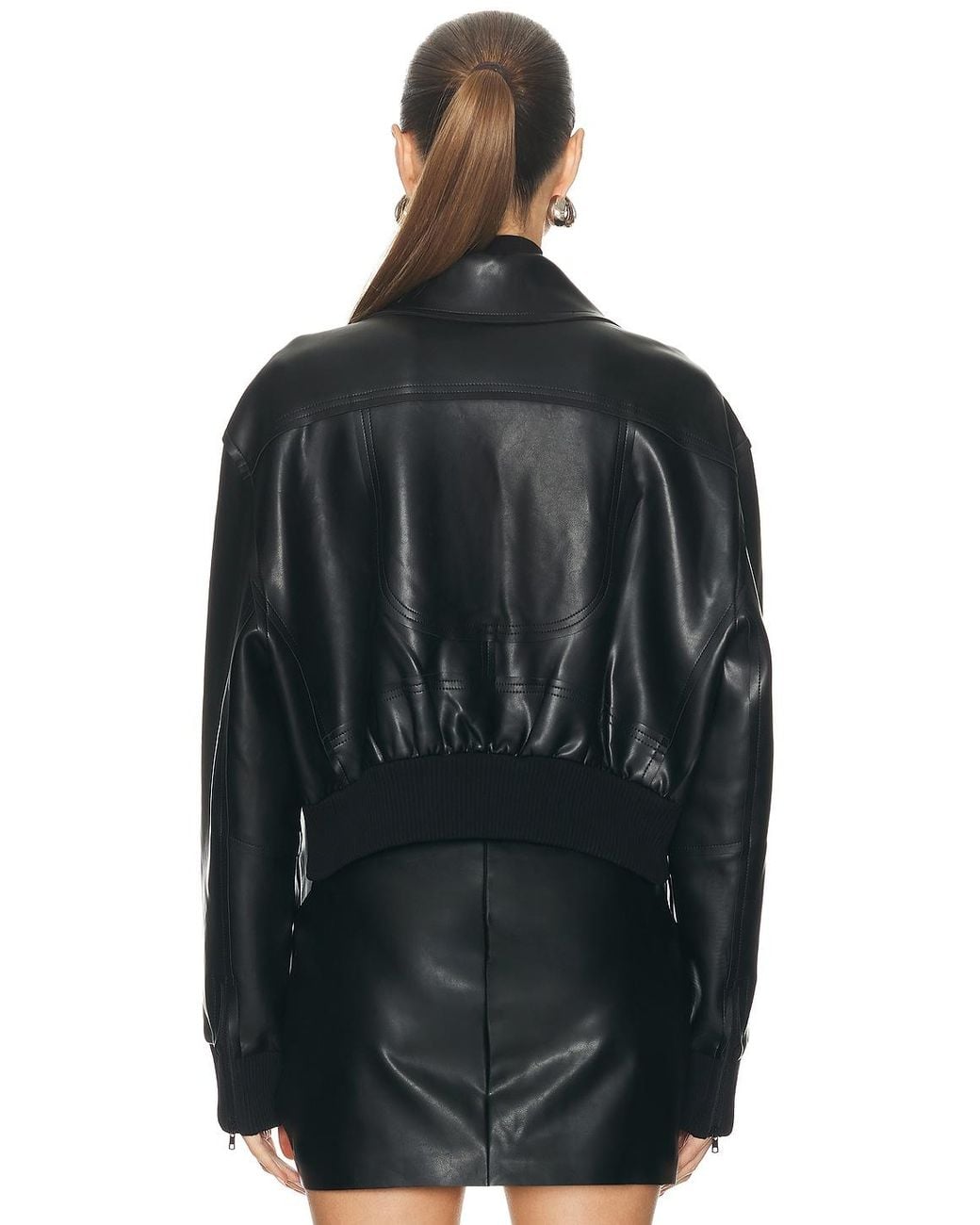 Norma Kamali Black Zip Front Classic Cropped Jacket