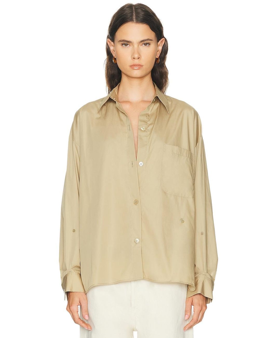 Twp Natural Newest Earl Button Down Top