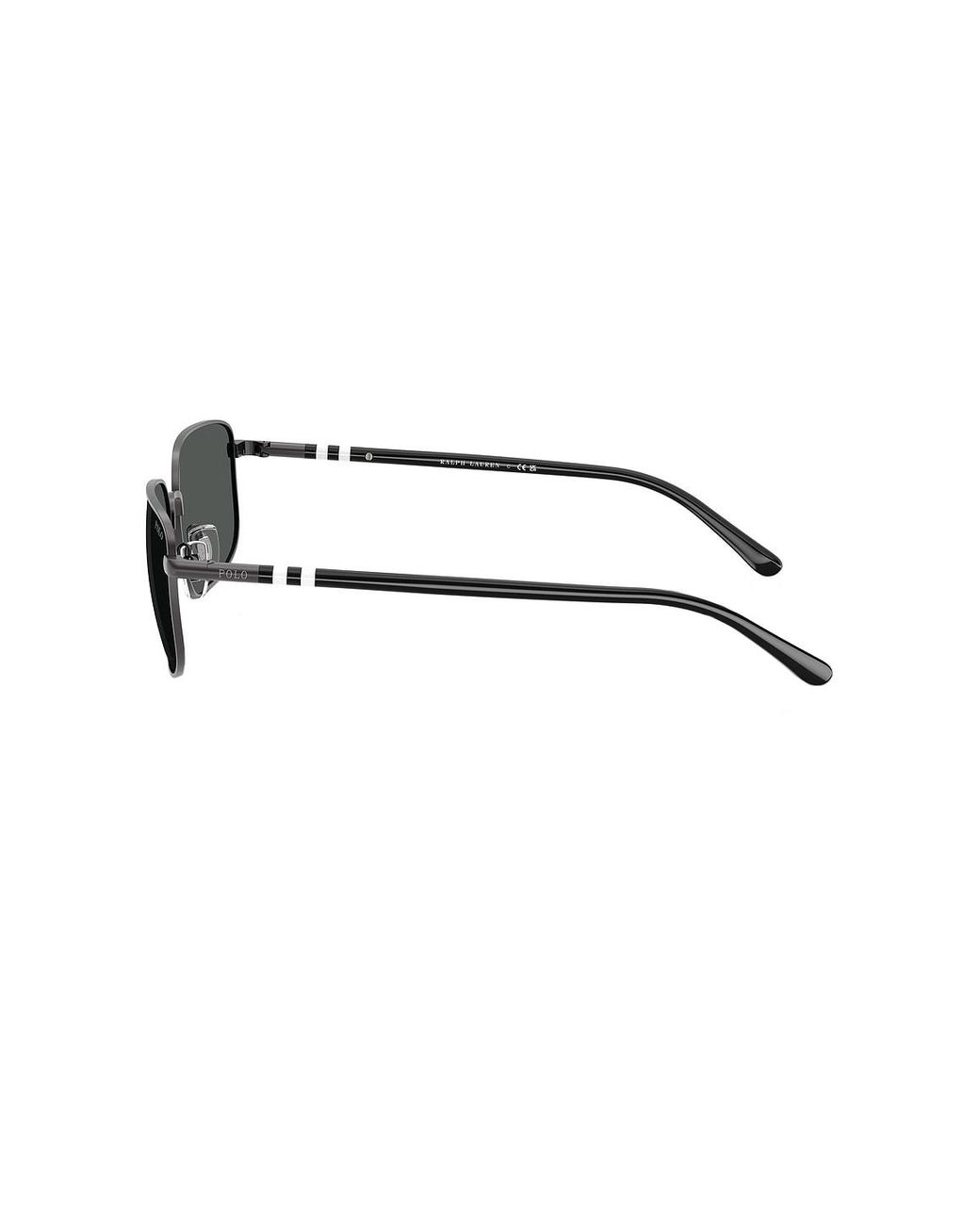Polo Ralph Lauren Black Rectangular Sunglasses for men