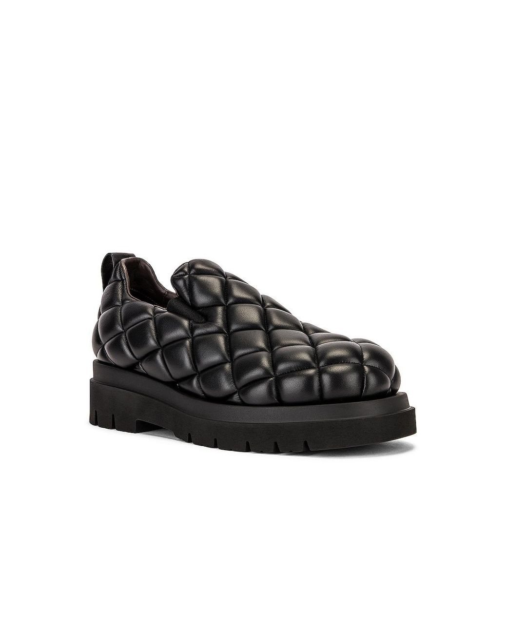 bottega veneta quilted leather flat sandals