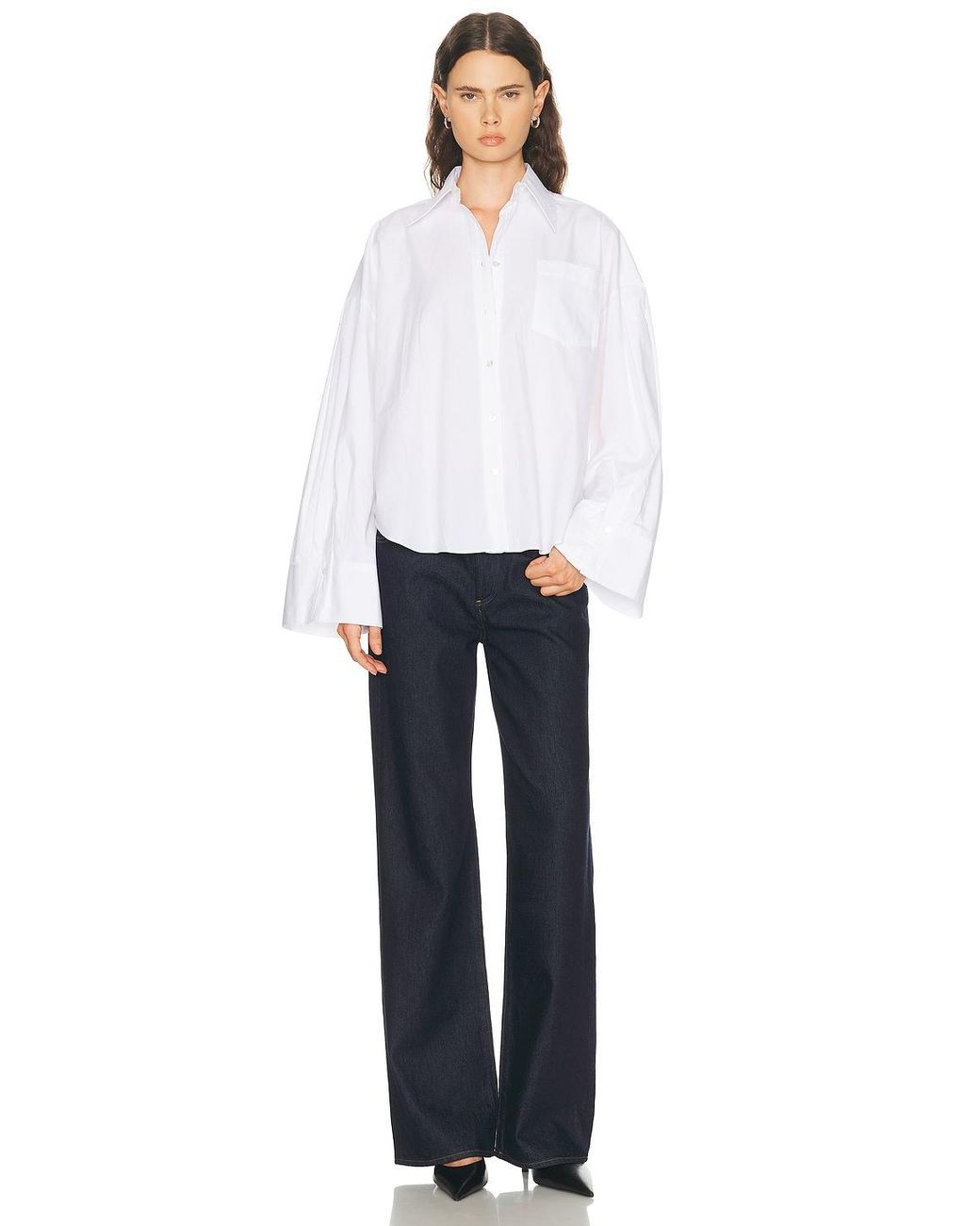 Blumarine White Button Up Top