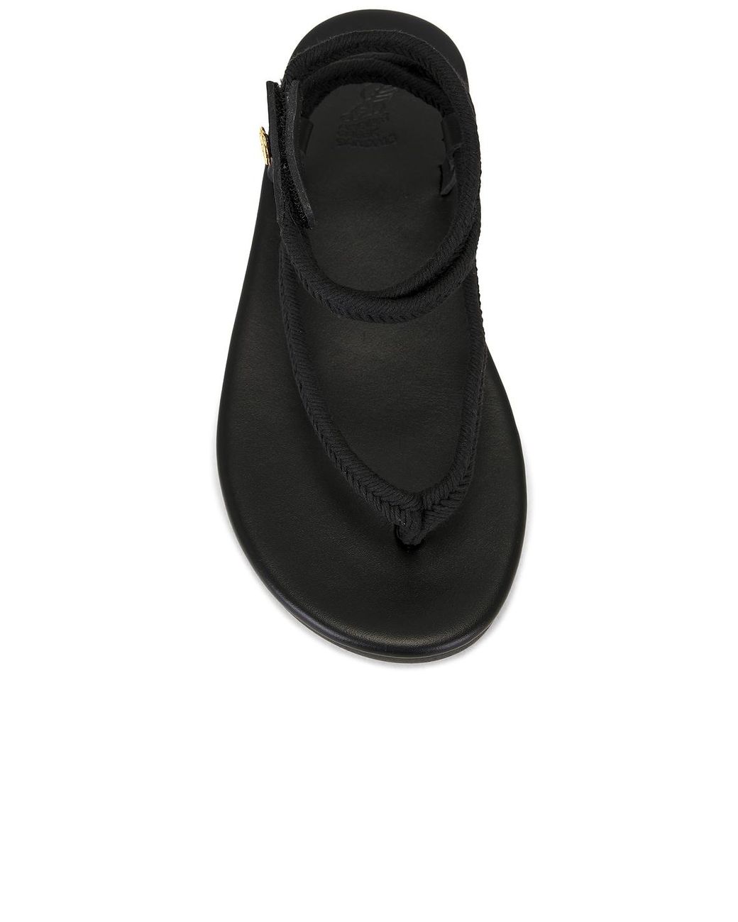 Ancient Greek Sandals Black Ormi Sandals