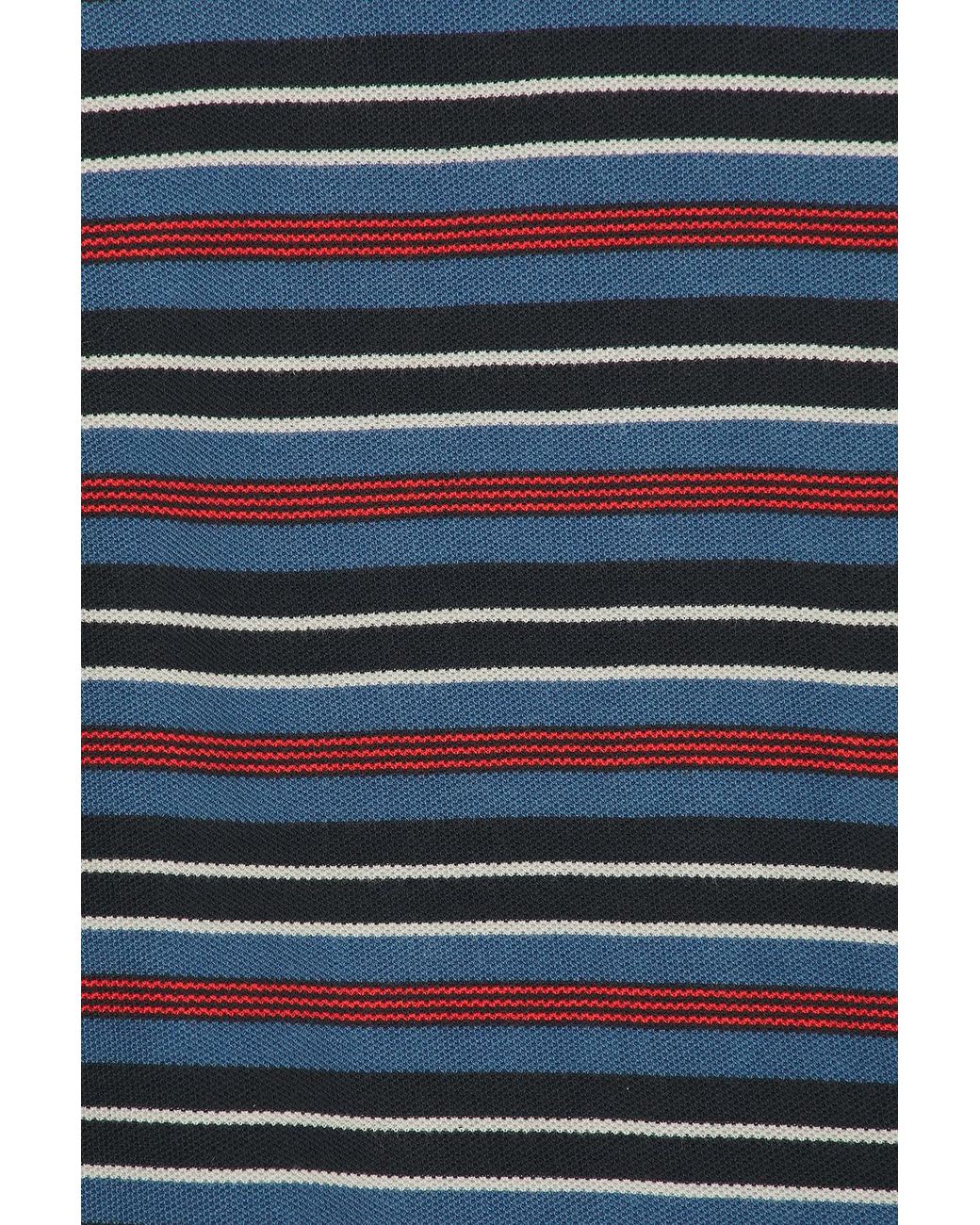 Rag & Bone Blue Stripe Pique Polo for men