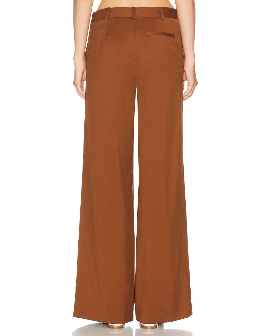 Monse Brown Fold-Over Front Trouser
