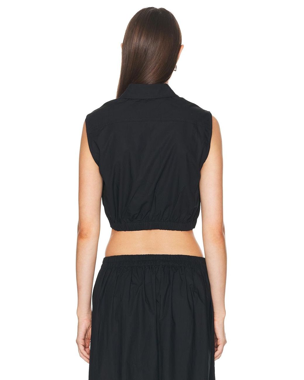 AEXAE Black Button Up Top