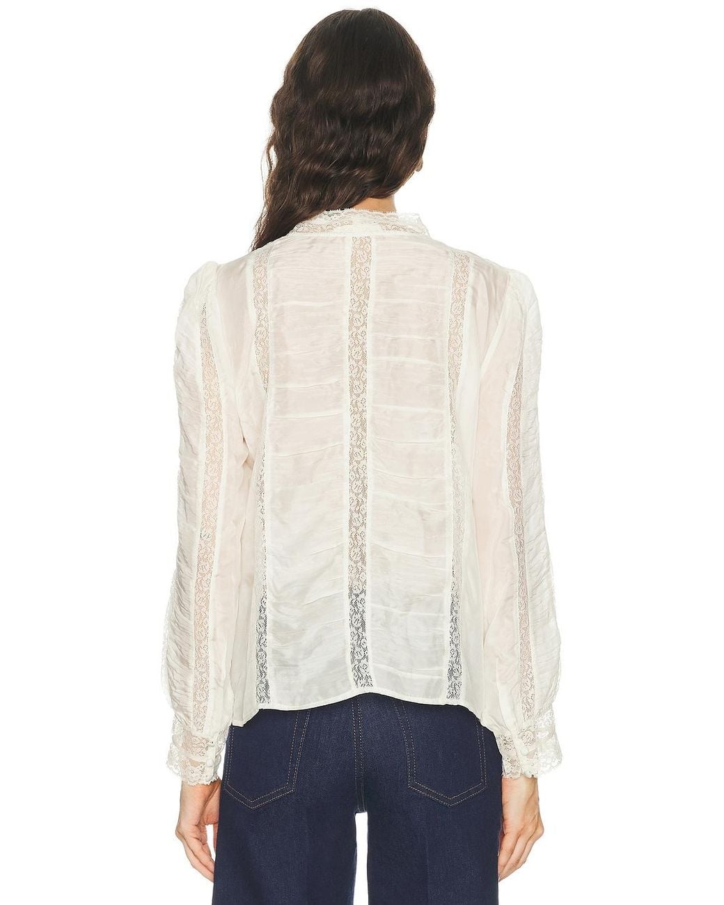 LoveShackFancy White Jacque Top