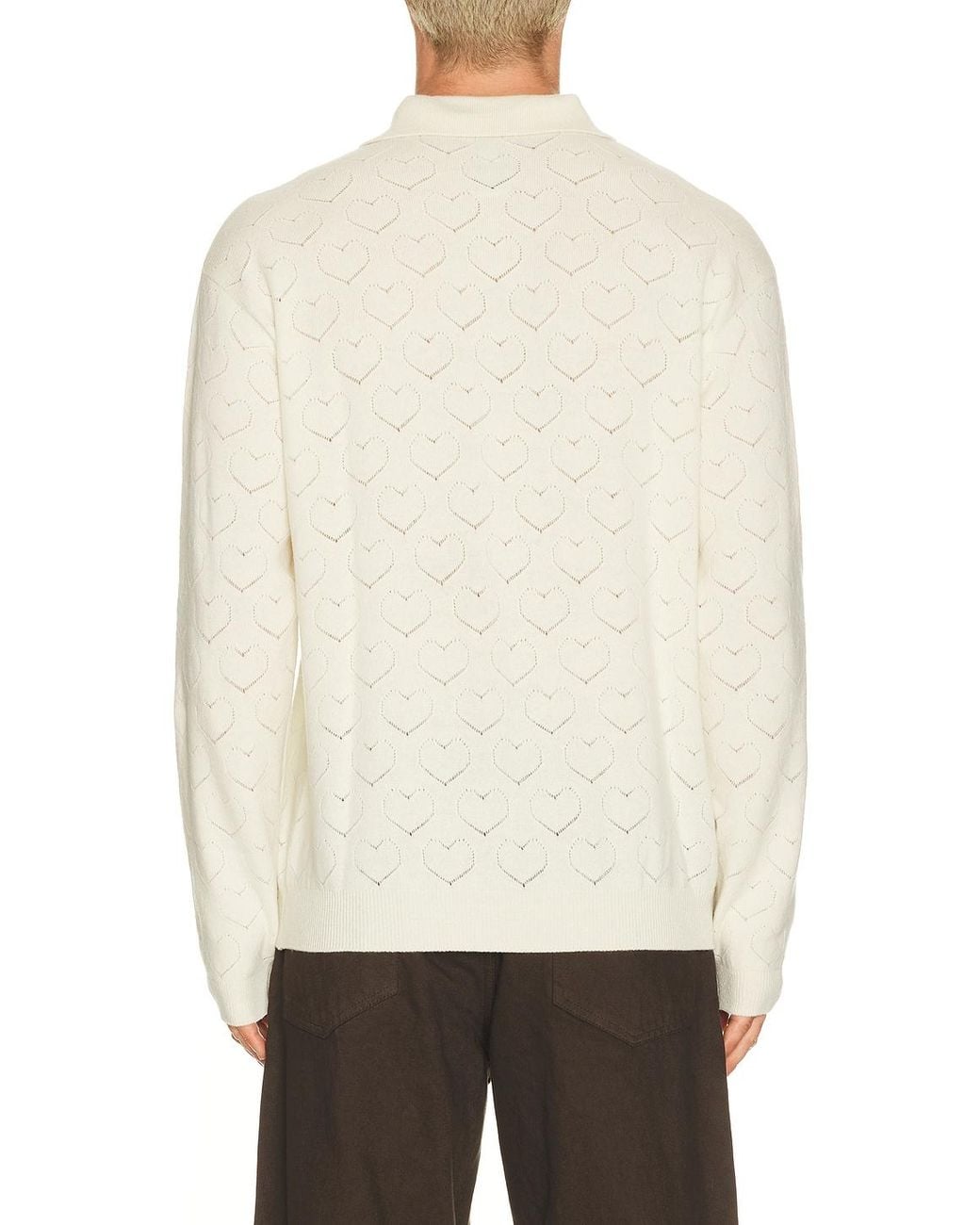 vowels Natural Eyelet Polo for men