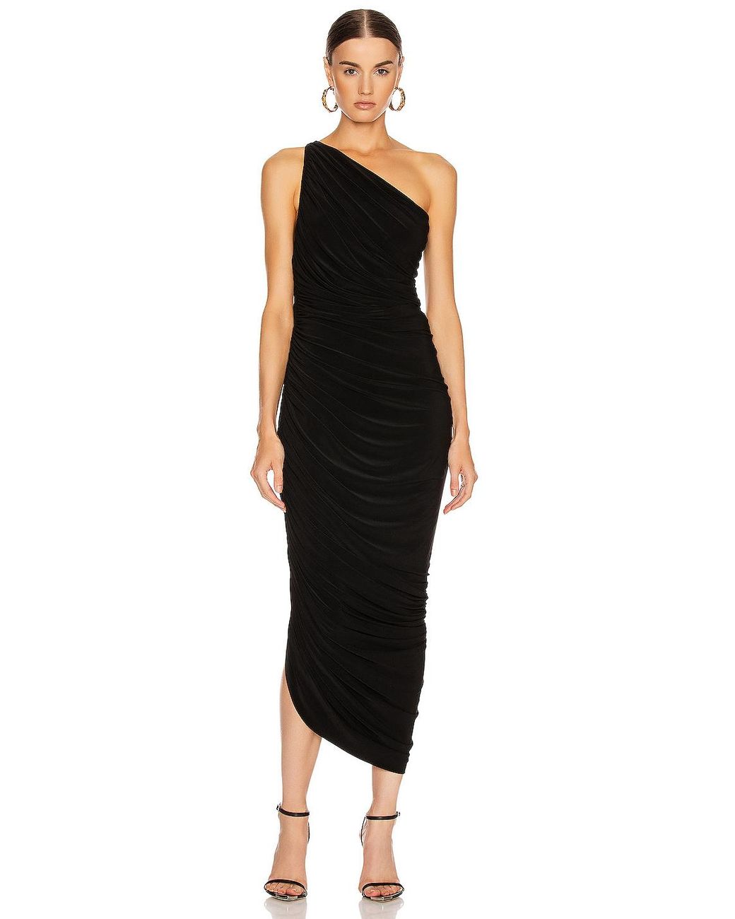 Norma Kamali Synthetic Diana Gown in Black - Lyst