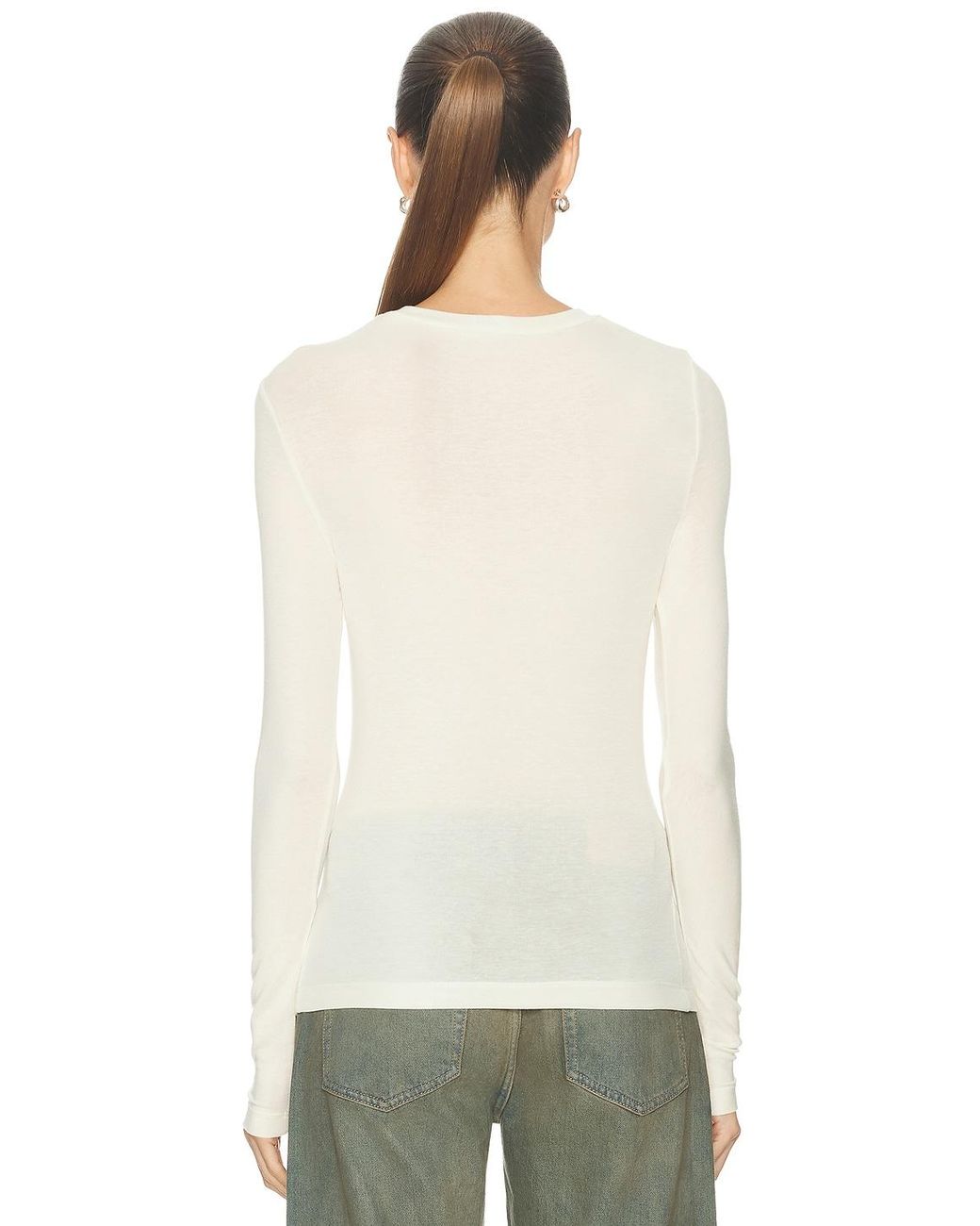 Agolde Natural Lissa Log Sleeve Tee