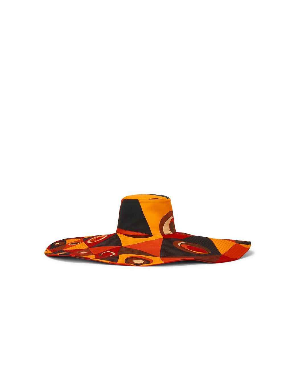 Emilio Pucci Orange Big Silk Hat