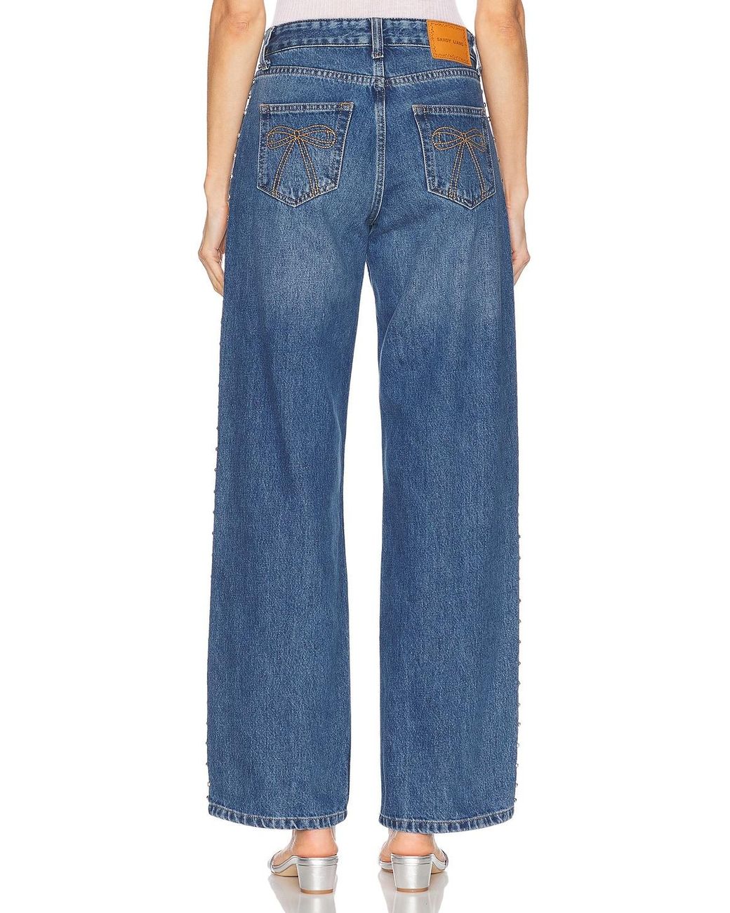 Sandy Liang Blue Updo Straight Leg Jeans