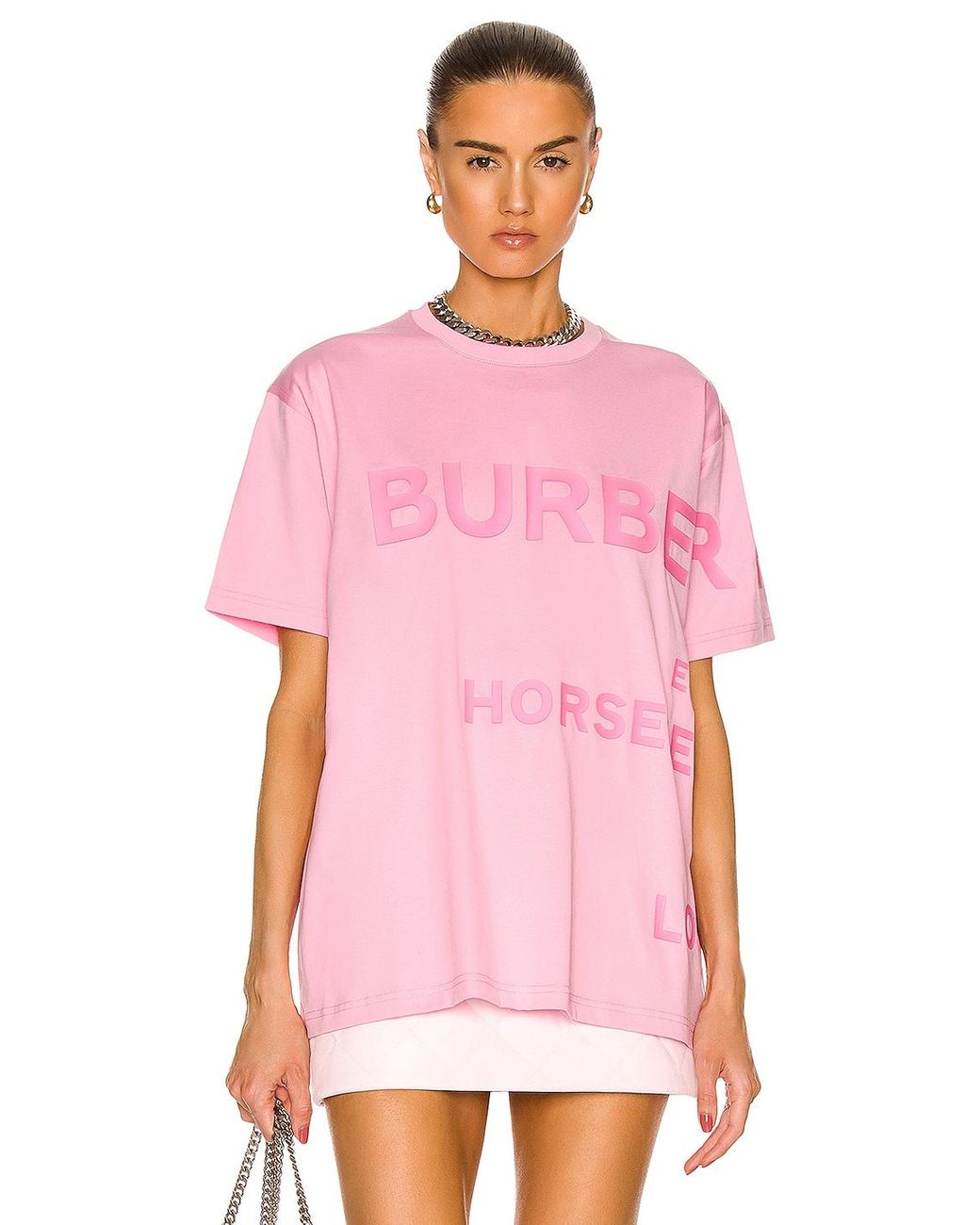 Burberry Cotton Carrick T-shirt in Pink 