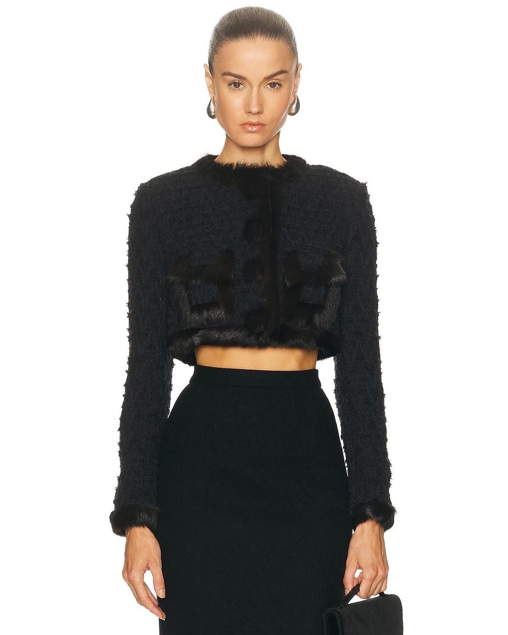 Dolce & Gabbana Black Cropped Jacket