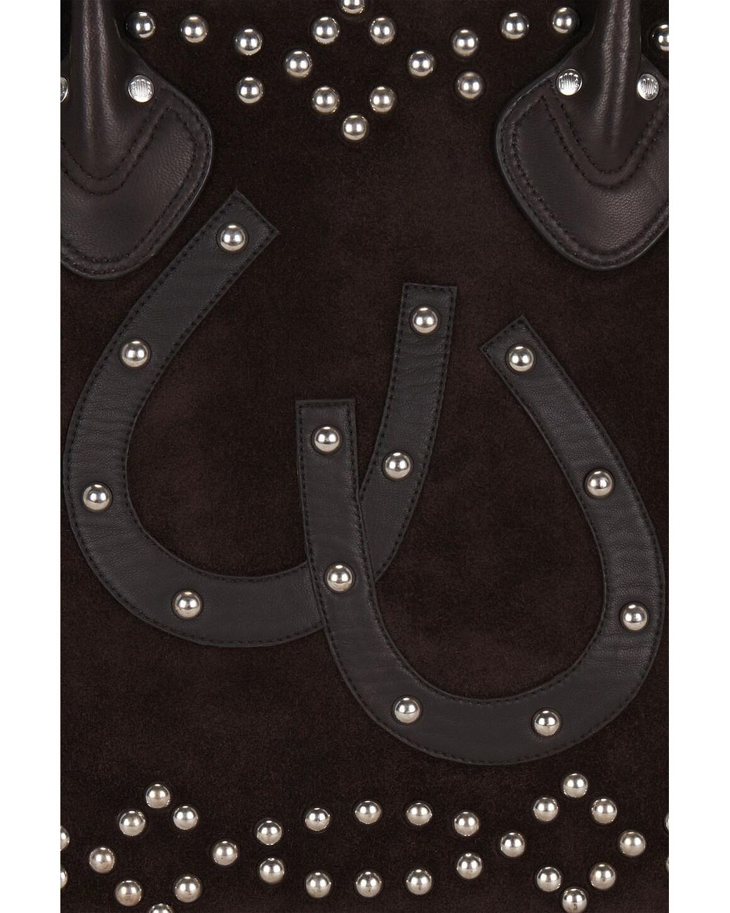 Bode Black Studded Horseshoe Tote