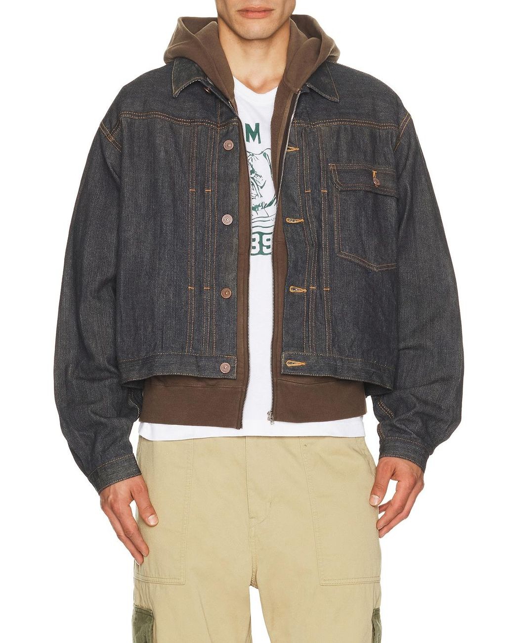 Visvim Black 102Xx Mud Od Denim Jacket for men