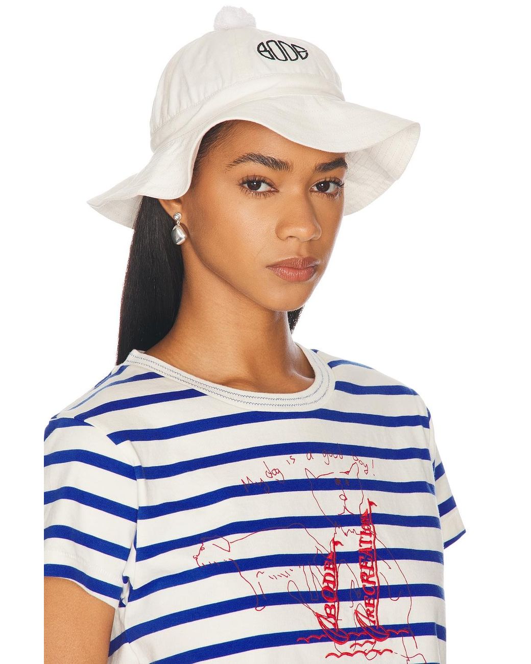 Bode White Paneled Grandfather Hat