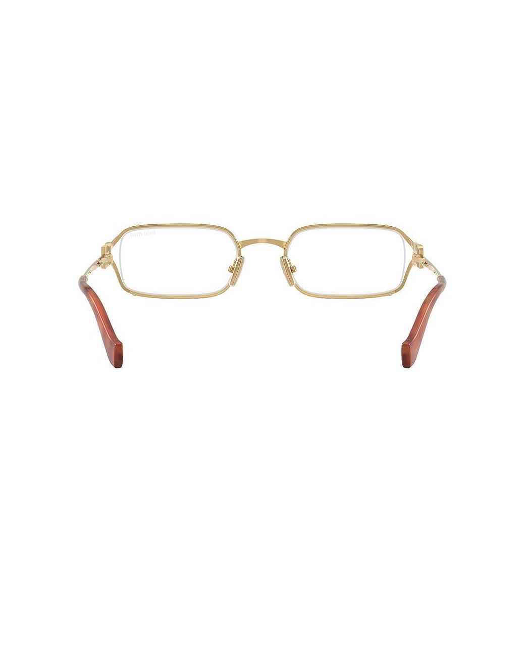Miu Miu Metallic Rectangular Optical Glasses