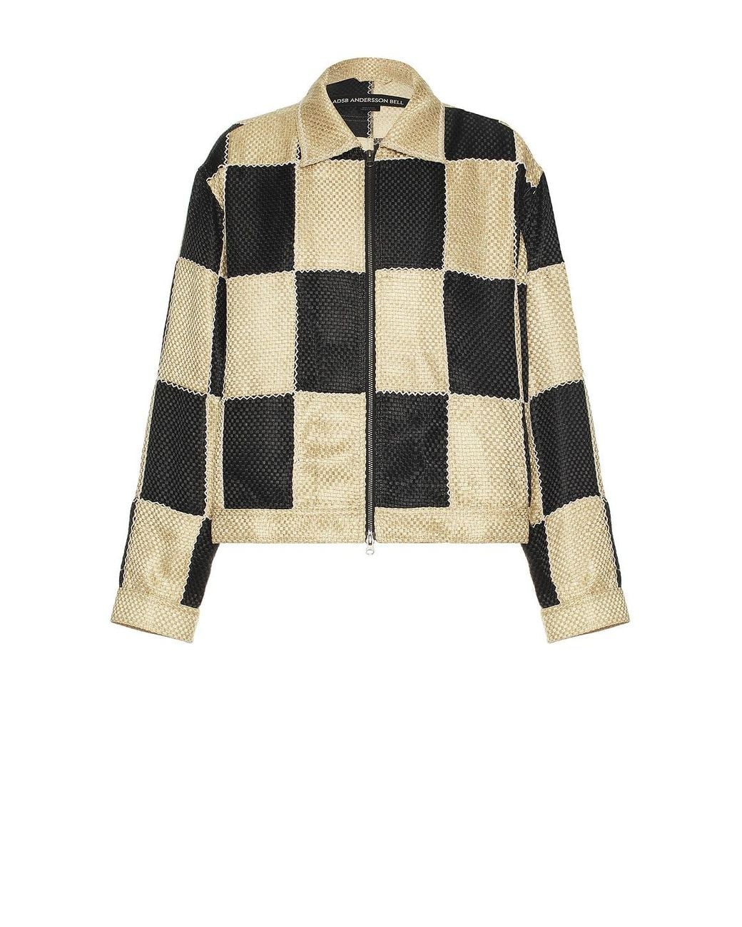 ANDERSSON BELL Black Patchwork Zip-Up Jacket for men